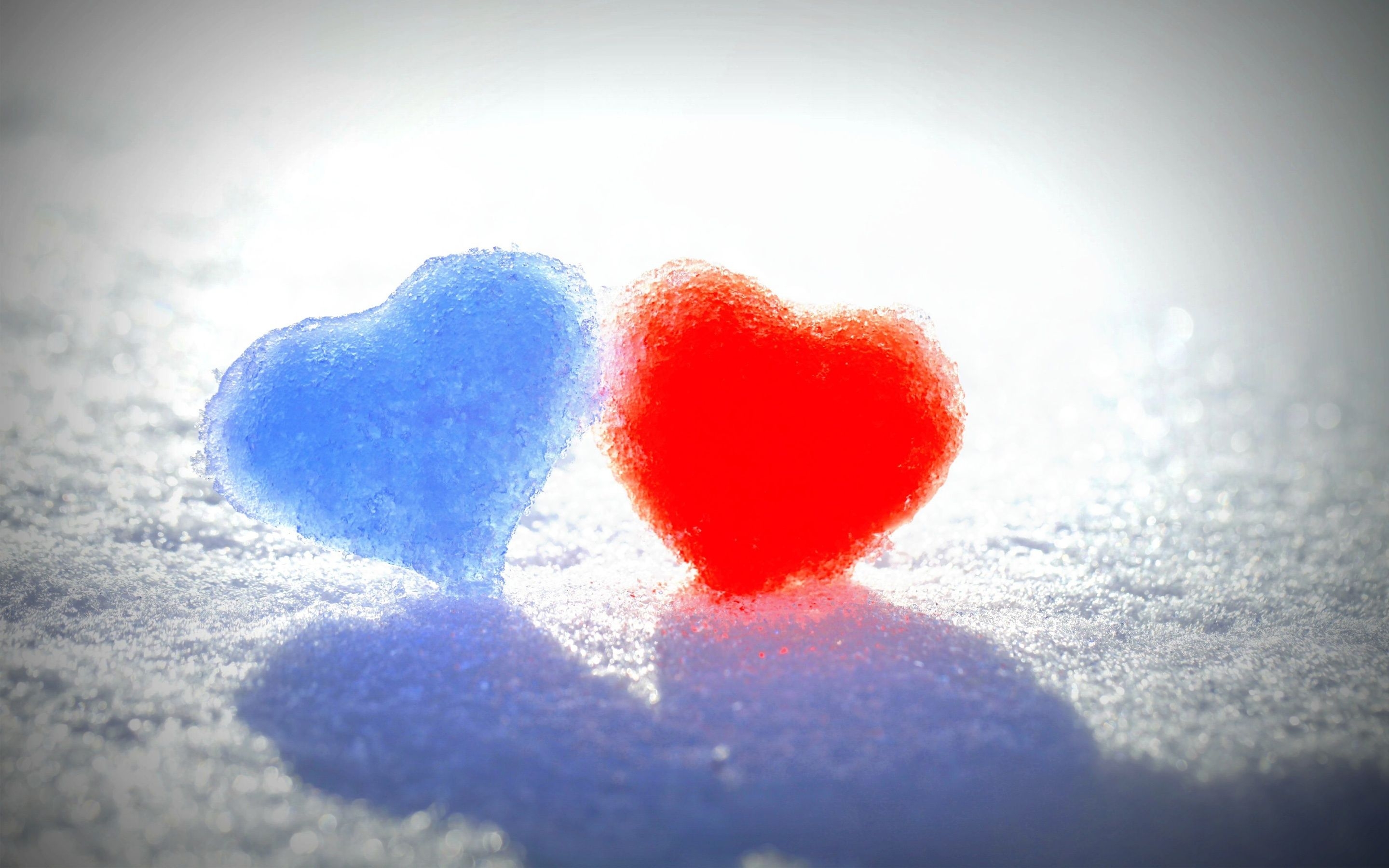 2880x1800 Red And Blue Heart Love Wallpaper Wallpaper For Pc 4k, Desktop