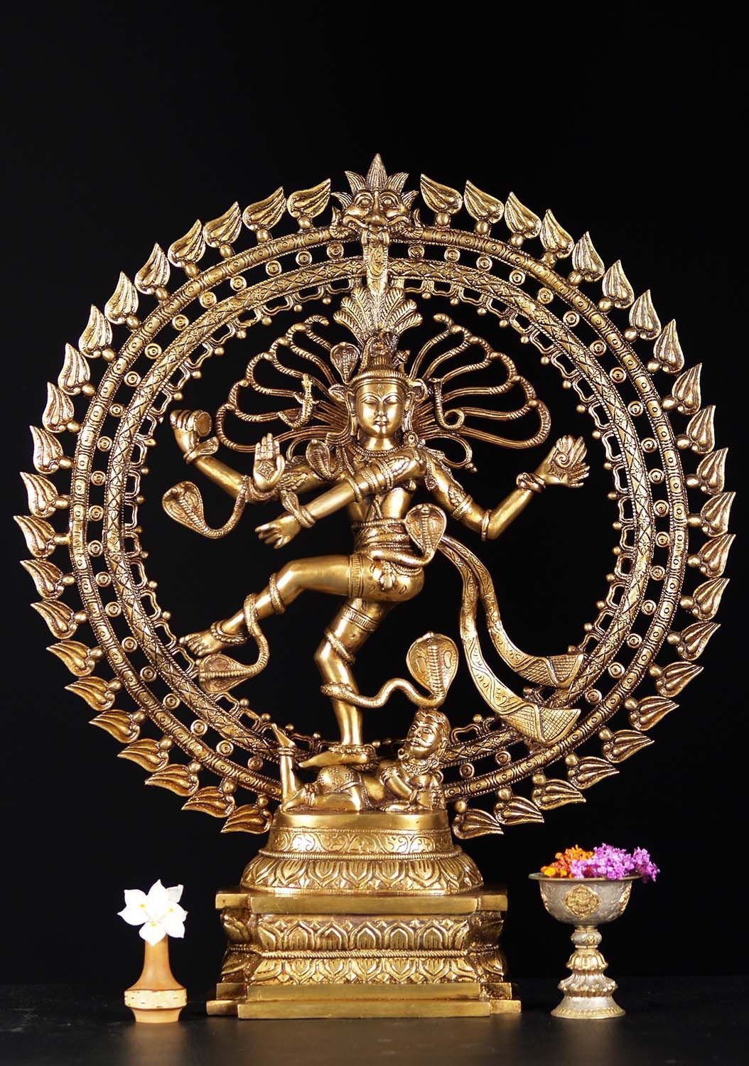 1060x1500 Brass Dancing Nataraja With Cobras 27. Shiva, Phone