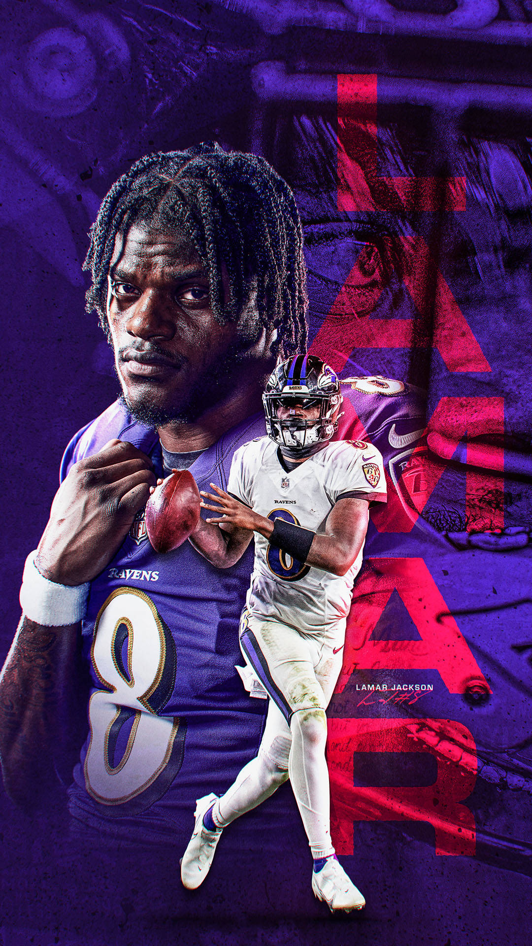 1080x1920 Download Dreadlocks Lamar Jackson Wallpaper, Phone