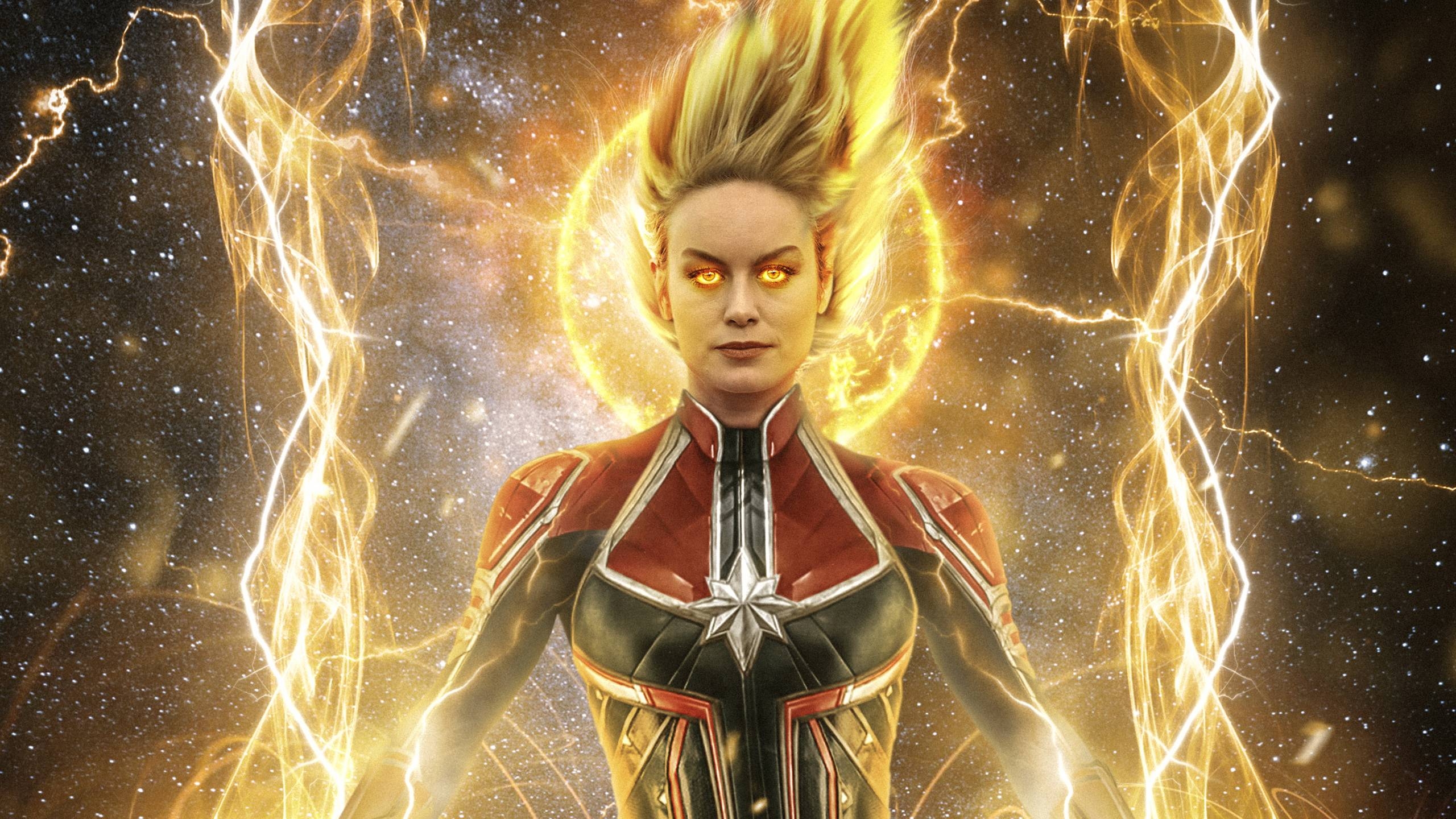 2560x1440 Brie Larson as Captain Marvel Wallpaper, Desktop