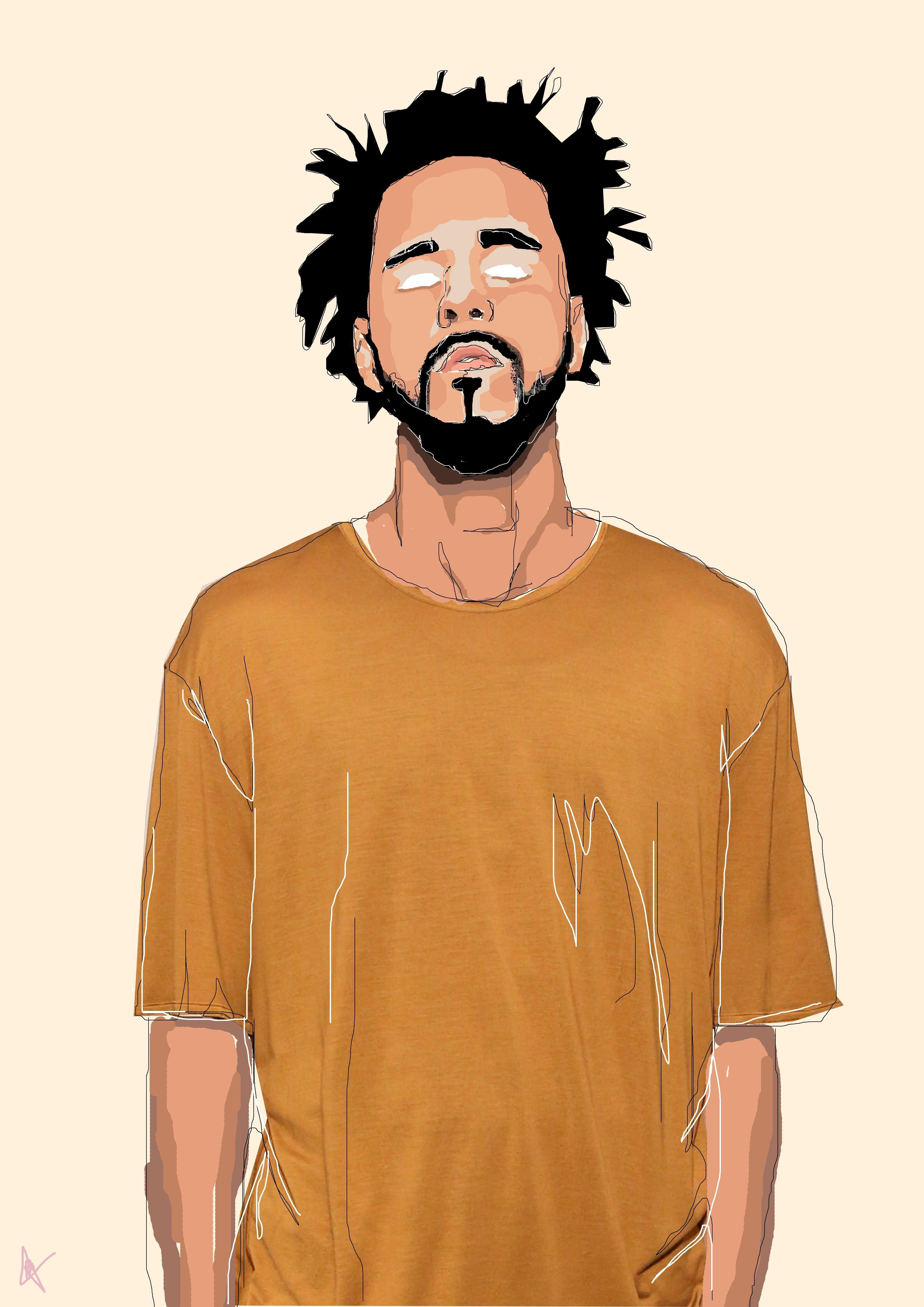 3510x4970 Rapper, J cole and Jean michel basquiat, Phone