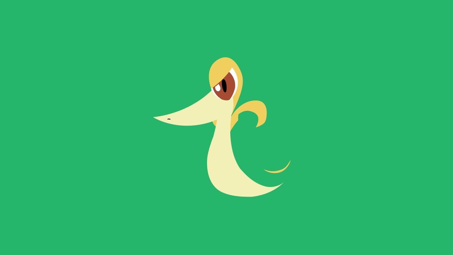 1920x1080 Green pokemon minimalistic yellow grass snivy wallpaper, Desktop