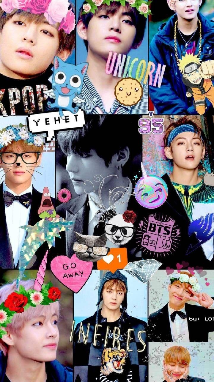 720x1280 Taehyung photo collage, Phone