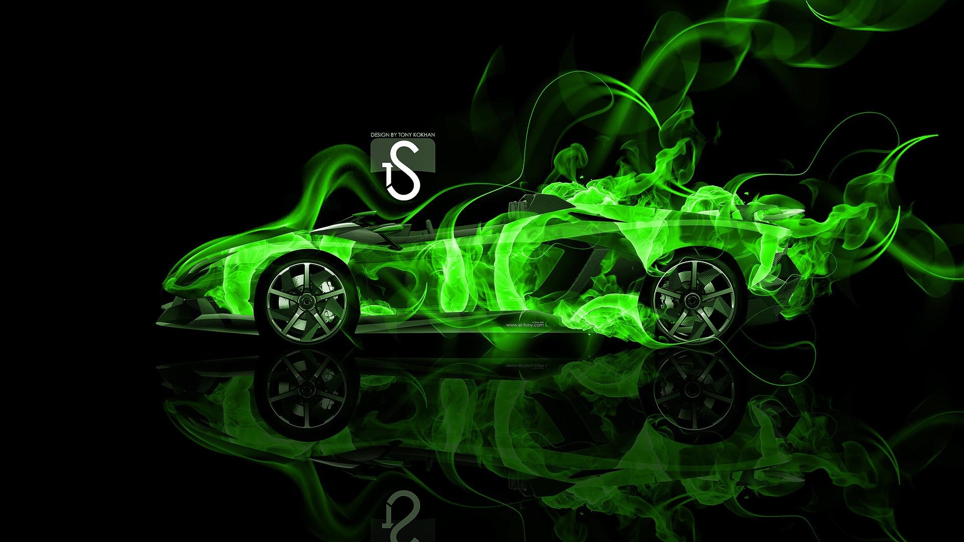 1920x1080 Green Flame Wallpaper, Desktop