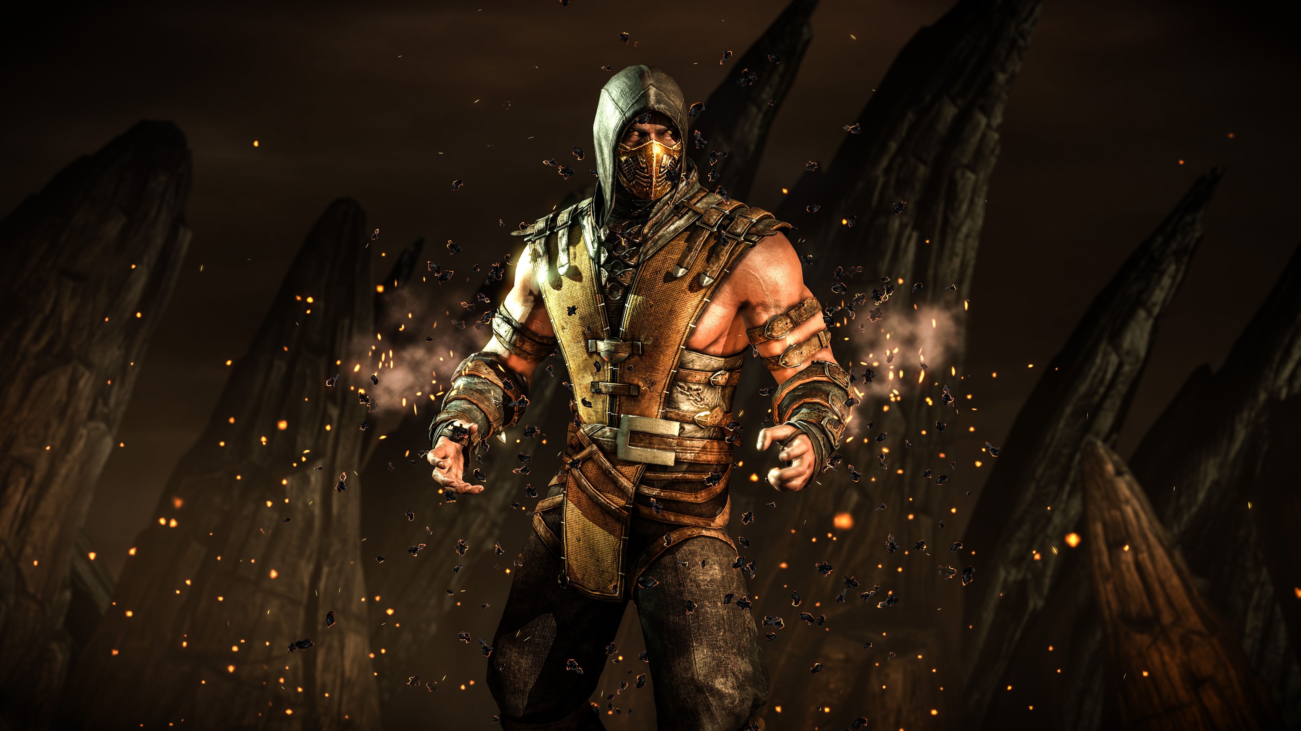 5120x2880 Mortal Kombat X Scorpion Hellfire wallpaper. Mortal kombat x, Desktop