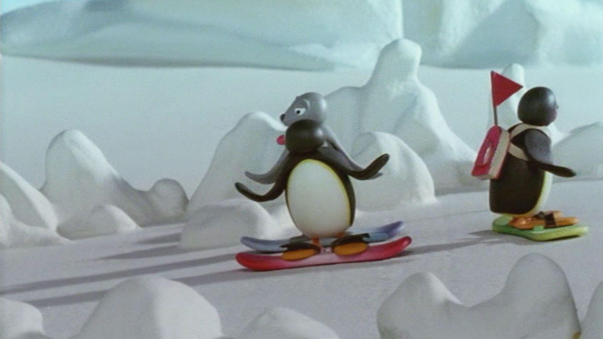 1920x1080 Pingu the Snowboarder, Desktop