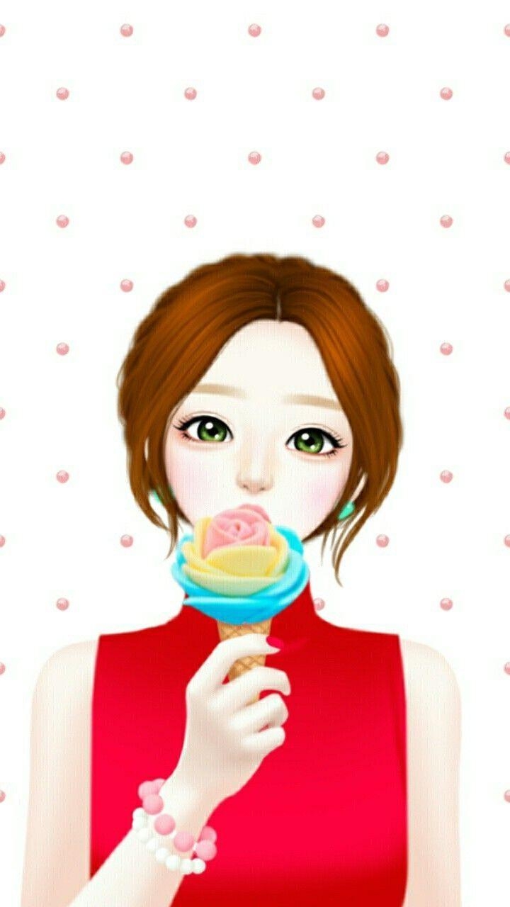 720x1280 Korean Cartoon Girl Drawing. Free download best Korean, Phone