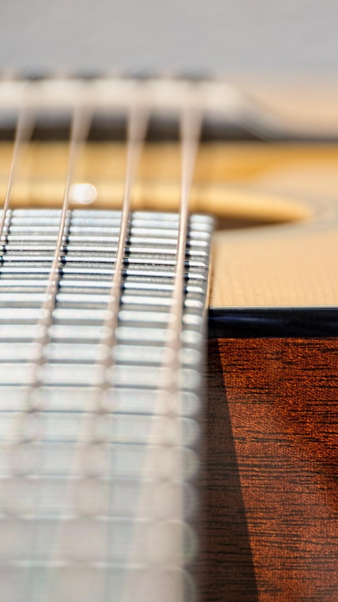 1080x1920 Guitar Strings Detail Close Up Android Wallpaper Free Download, Phone