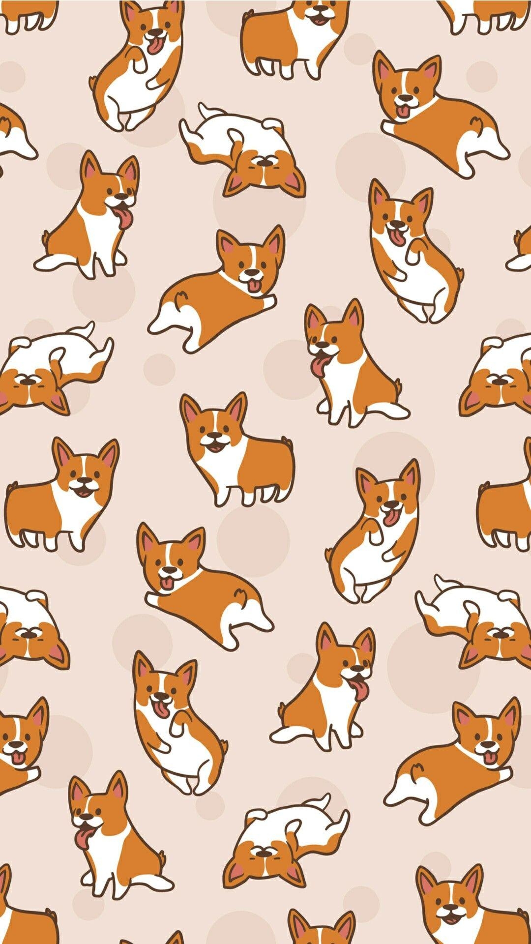 1080x1920 Beige corgi print. Corgi wallpaper iphone, Cute cartoon wallpaper, Dog wallpaper iphone, Phone