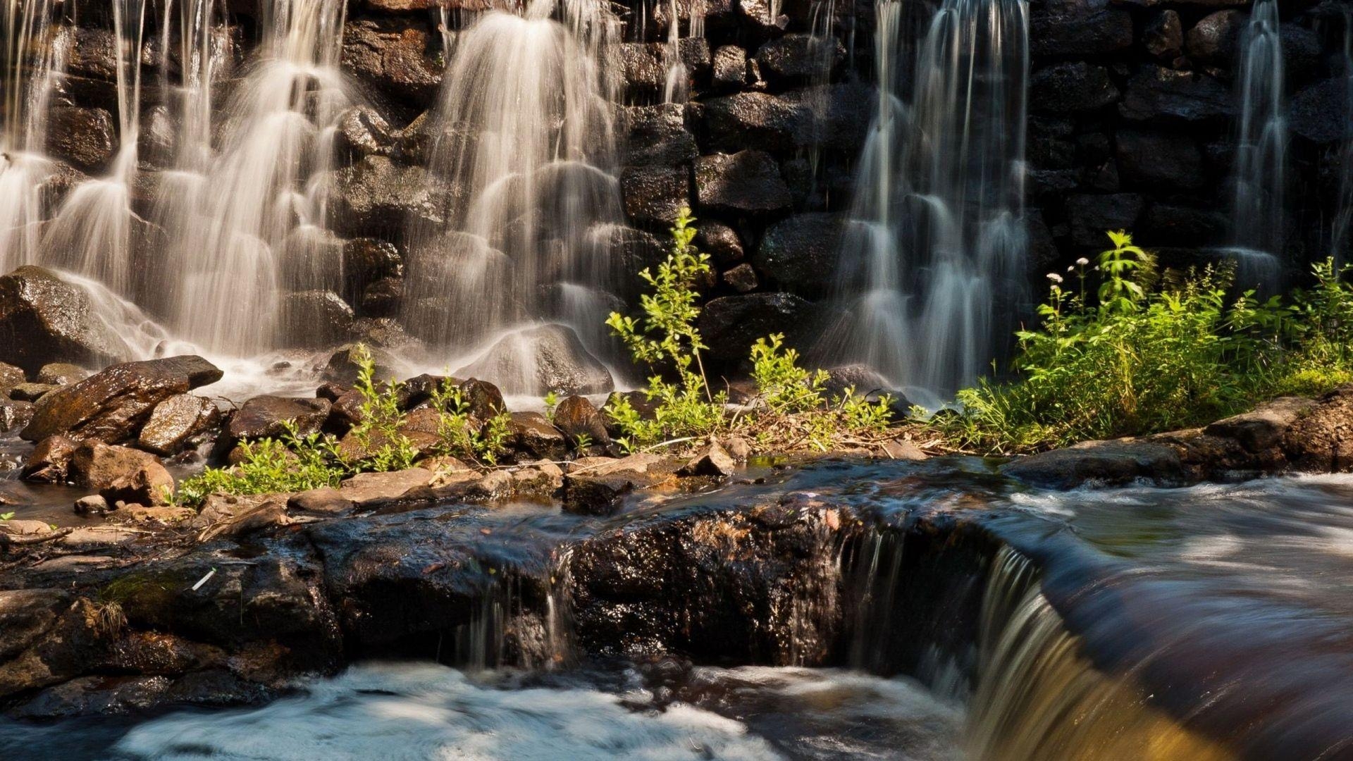 1920x1080 Download Wallpaper  Waterfall, Foam, River, Mountains Full, Desktop