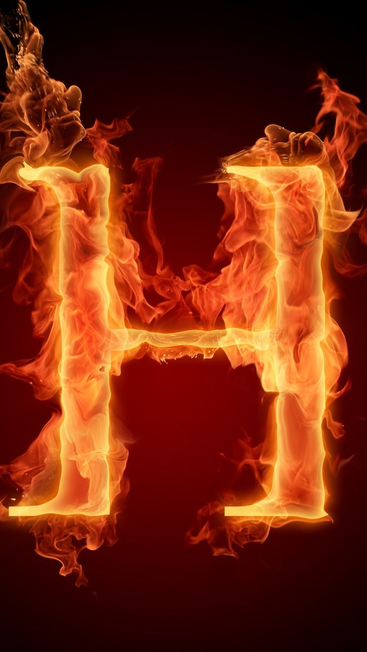 720x1280 letter, fire, h, flame, alphabet desktop wallpaper 69430, Phone