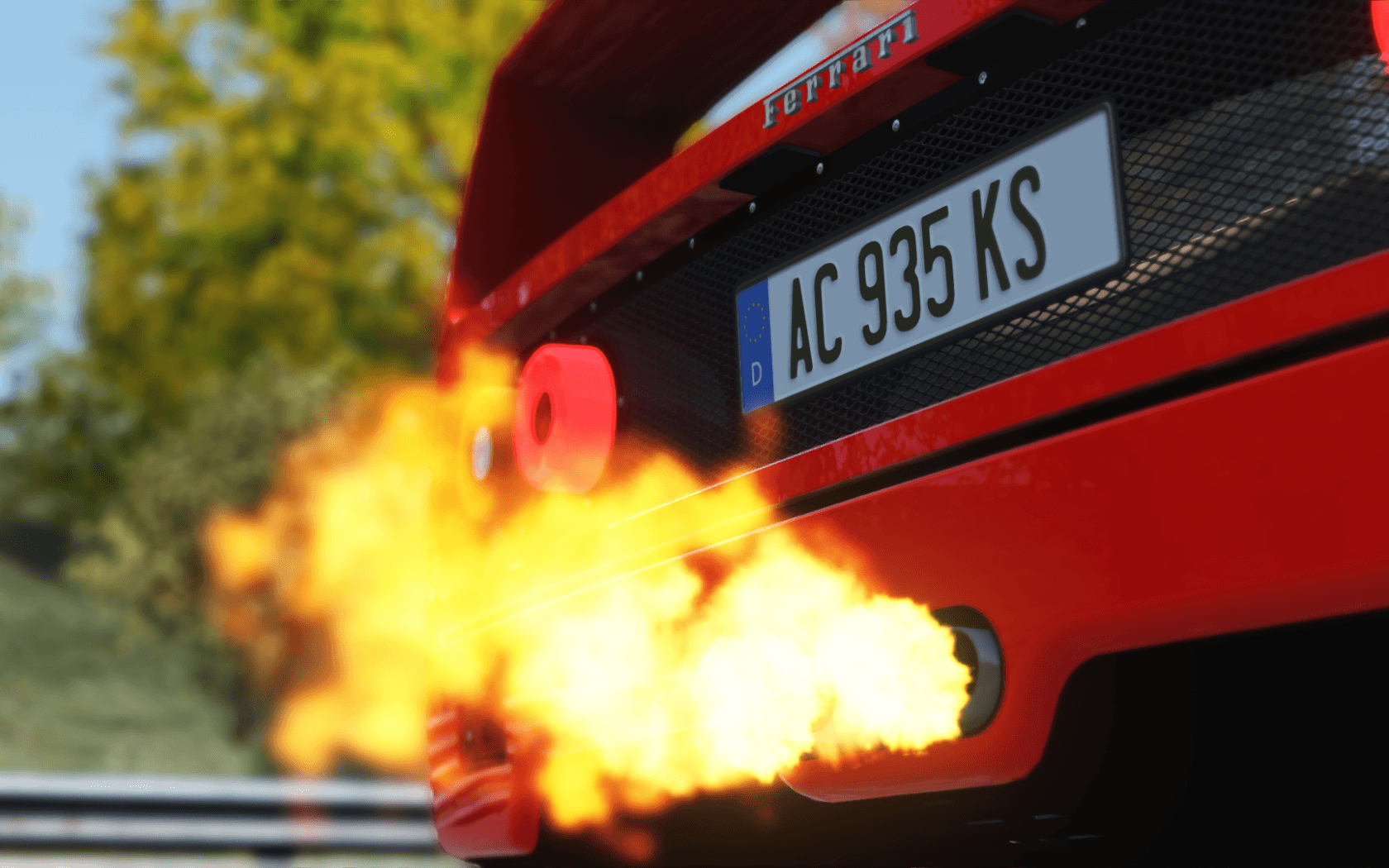 1680x1050 Download  Ferrari F Fire, Assetto Corsa, Back View, Cars, Desktop