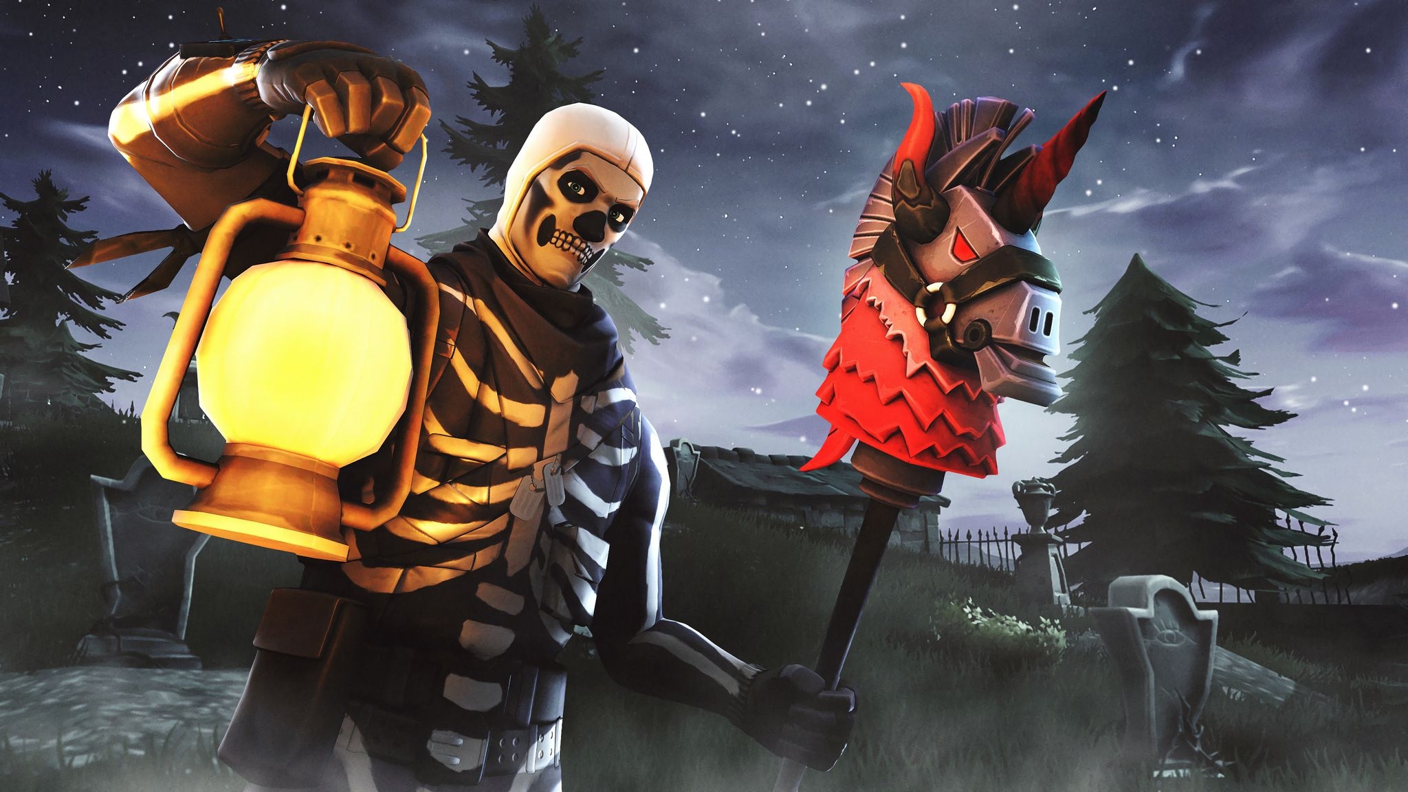 2050x1160 Free download  Skull Trooper Fortnite Season 6 4K, Desktop