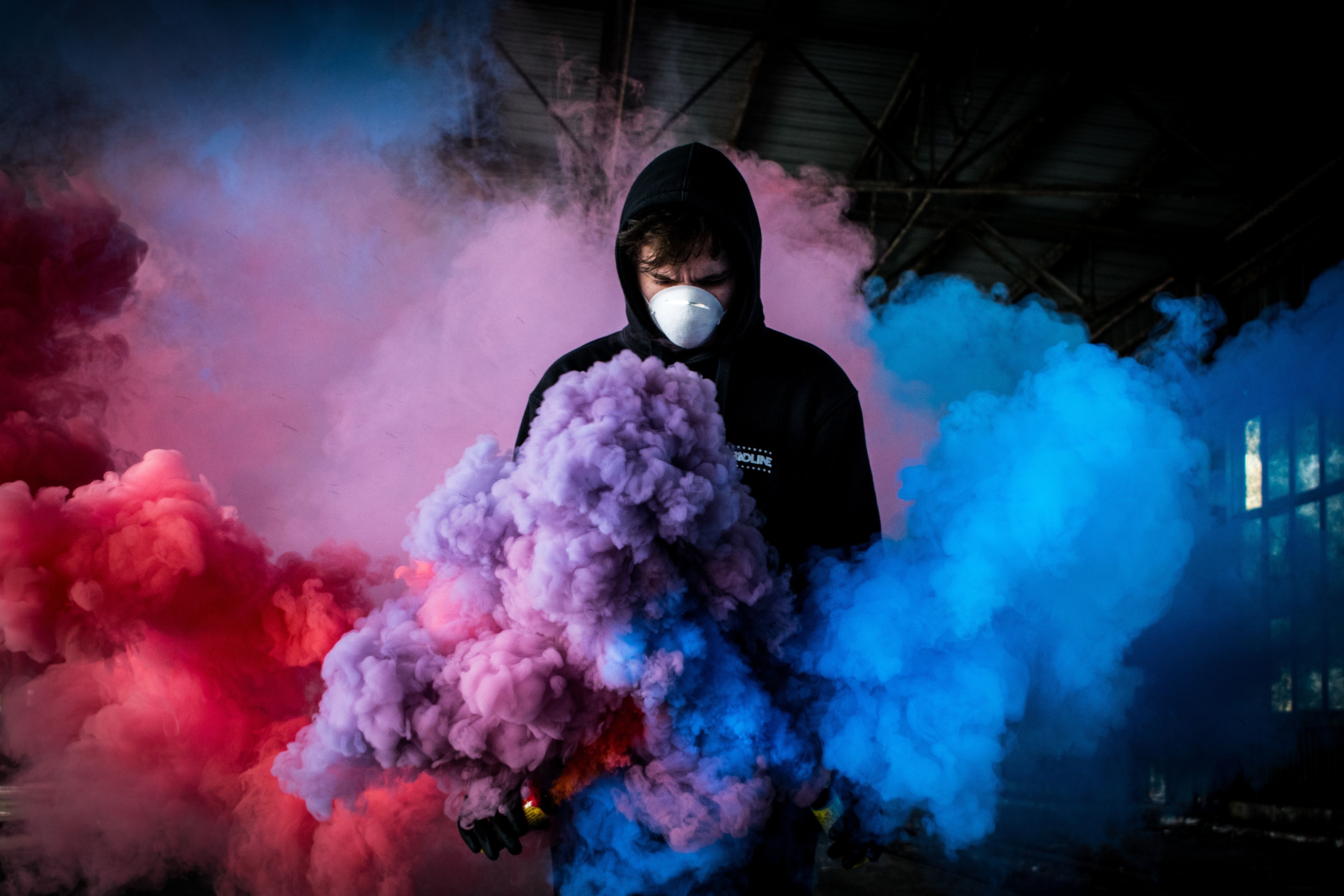 4850x3240 Boy With Smoke Bomb Colorful 5k, HD Photography, 4k Wallpaper, Image, Background, Photo and Picture, Desktop