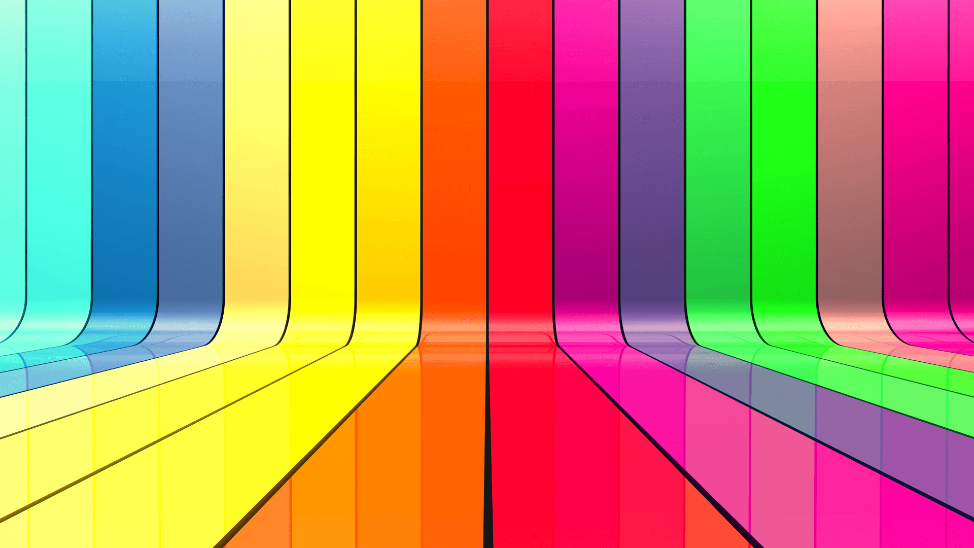 1920x1080 Multicolor 3D Ribbons HD Wallpaper. High Definition Wallpaper, Desktop