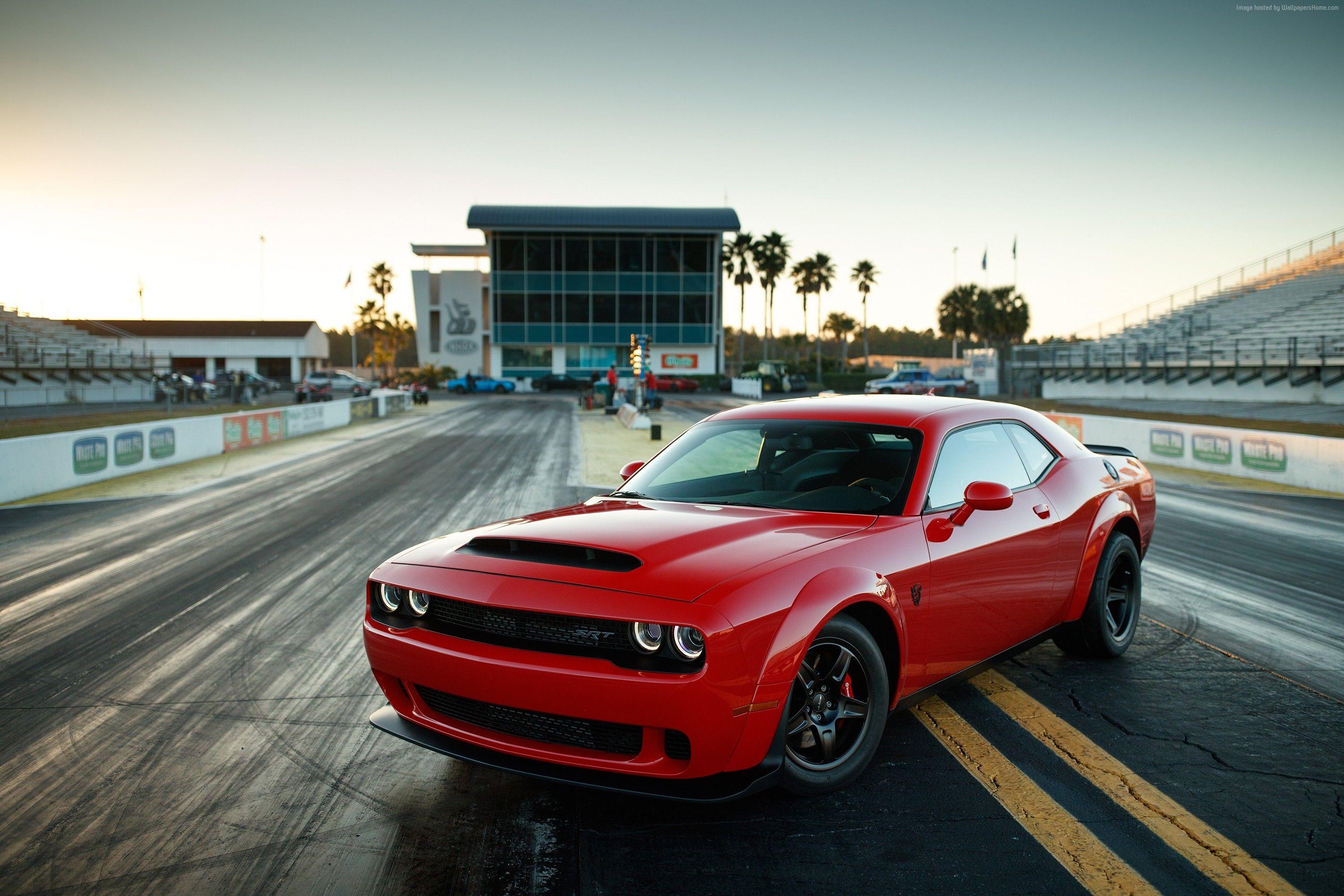 3000x2000 Wallpaper Dodge Challenger SRT Demon, red, 2017 New York Auto Show, Desktop