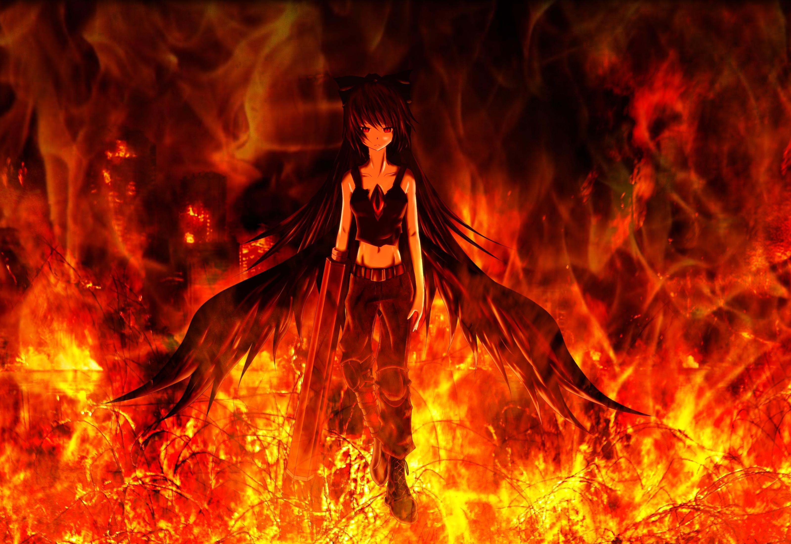 3200x2200 Anime Fire Background, Best Background Image, HD Wallpaper, Desktop