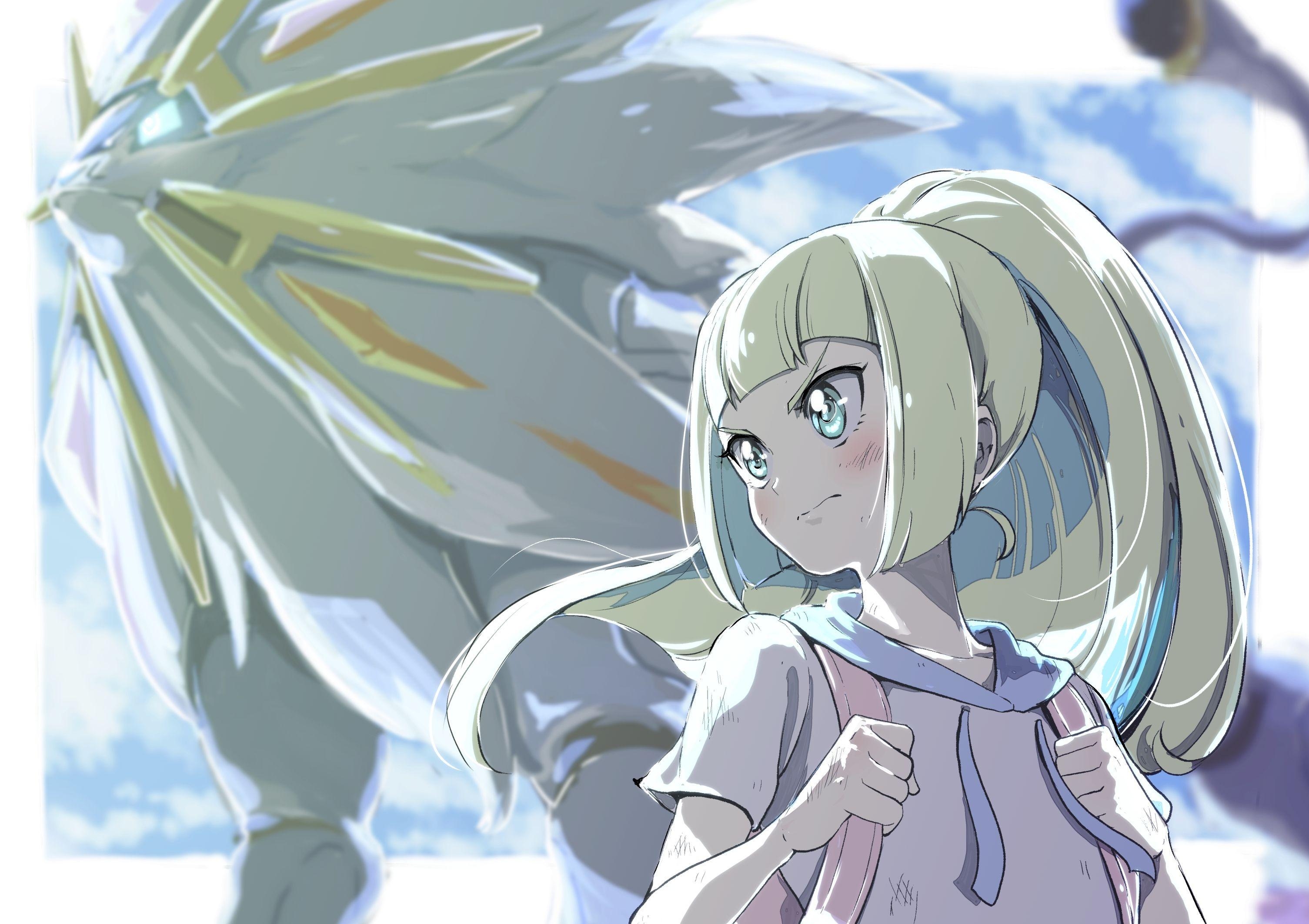 3010x2130 Wallpaper Pokemon, Lillie, Solgaleo, Blonde, Desktop