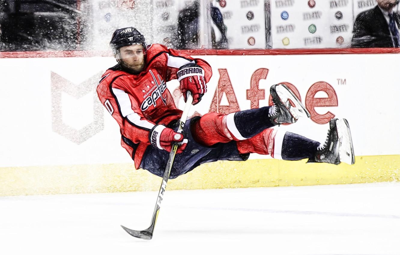 1340x850 Wallpaper Figure, Sport, Washington, Art, Photohop, Washington, NHL, Desktop