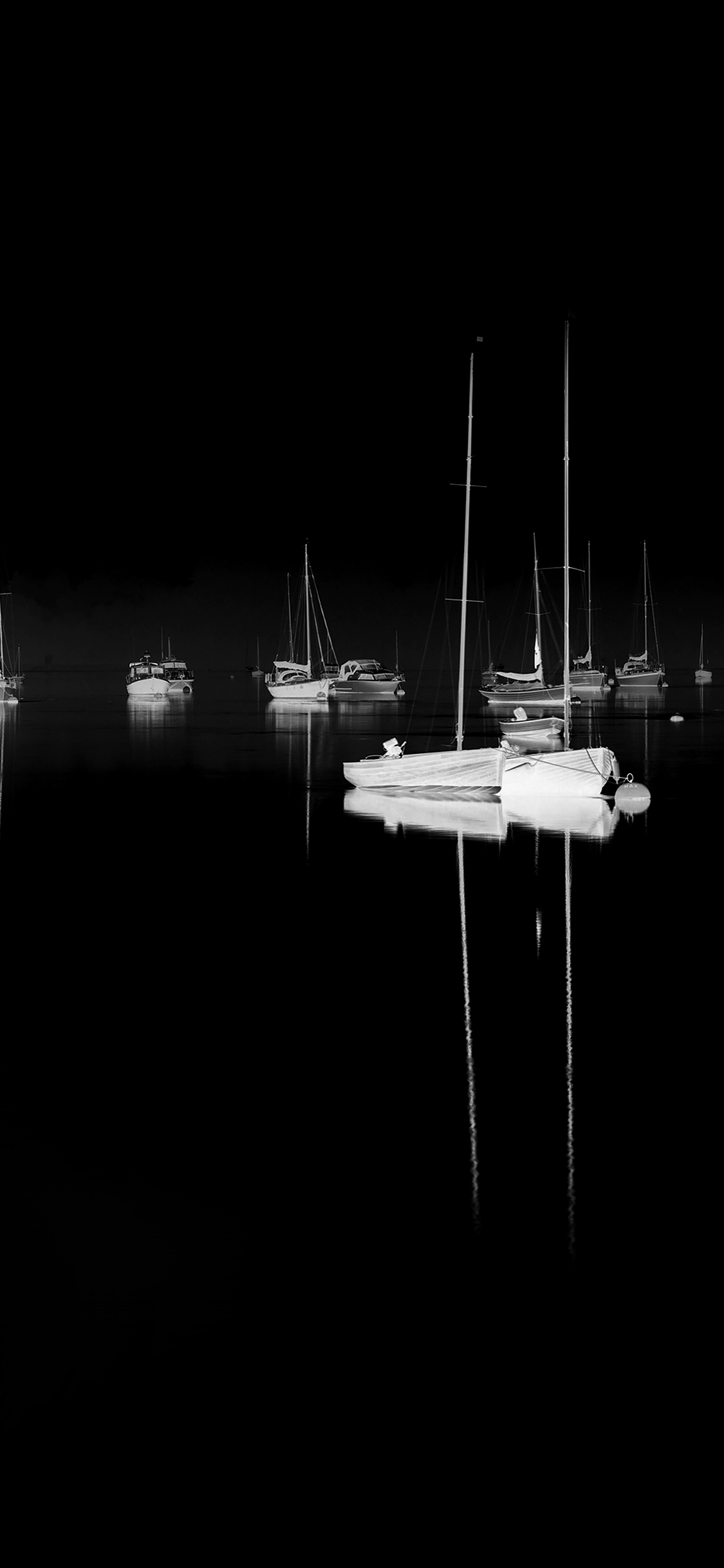1130x2440 iPhoneXpapers port boats bw, Phone