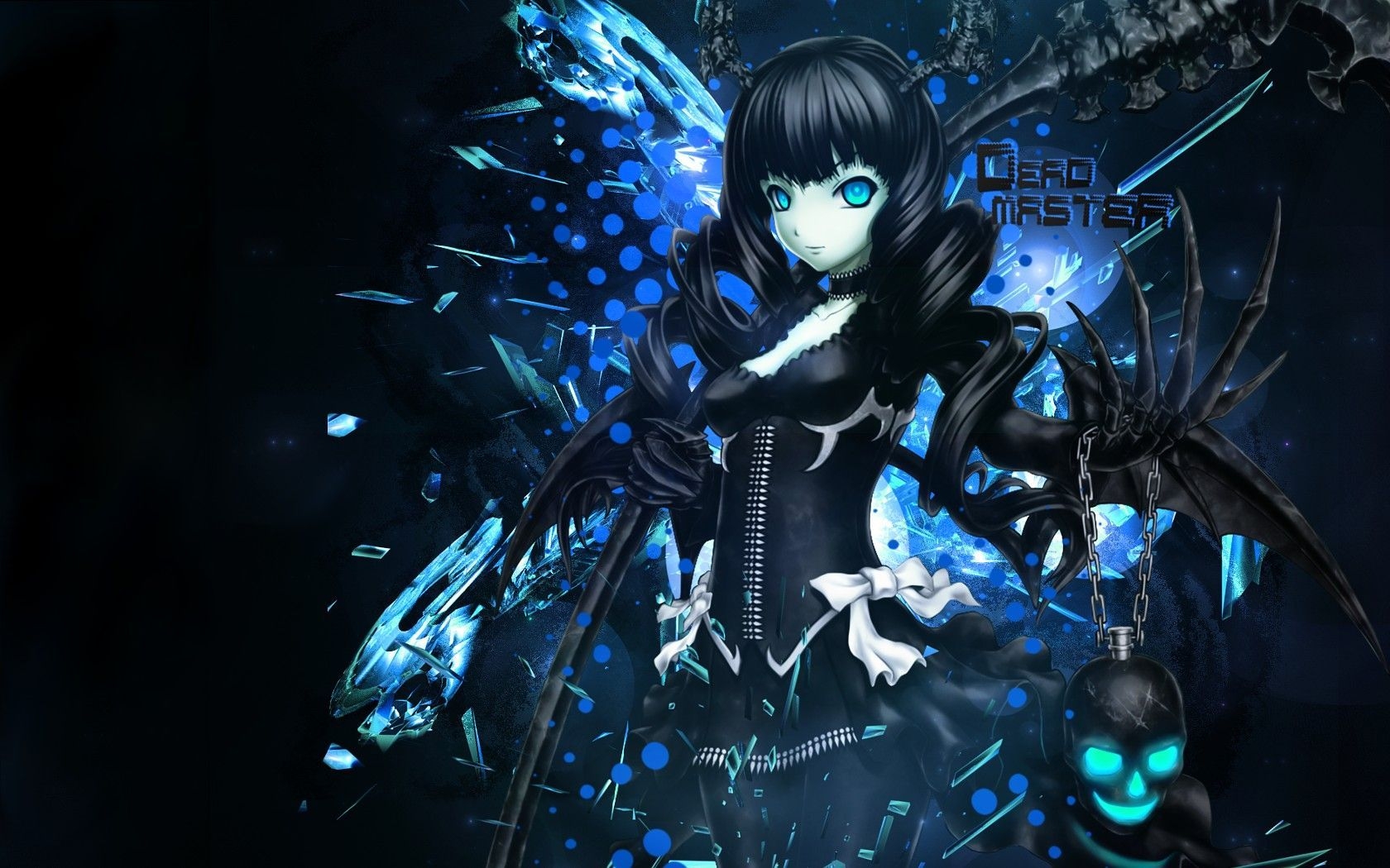 1680x1050 Black and Blue Anime Wallpaper Free Black and Blue Anime Background, Desktop