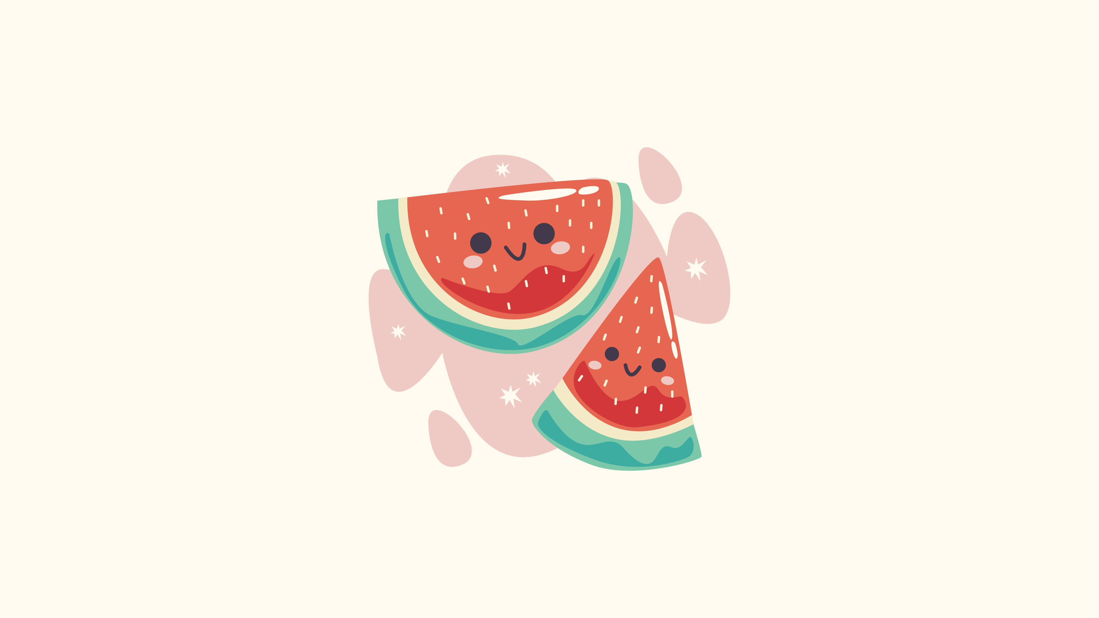 3840x2160 Kawaii Watermelon Wallpaper 4K, Kawaii food, Adorable, Desktop