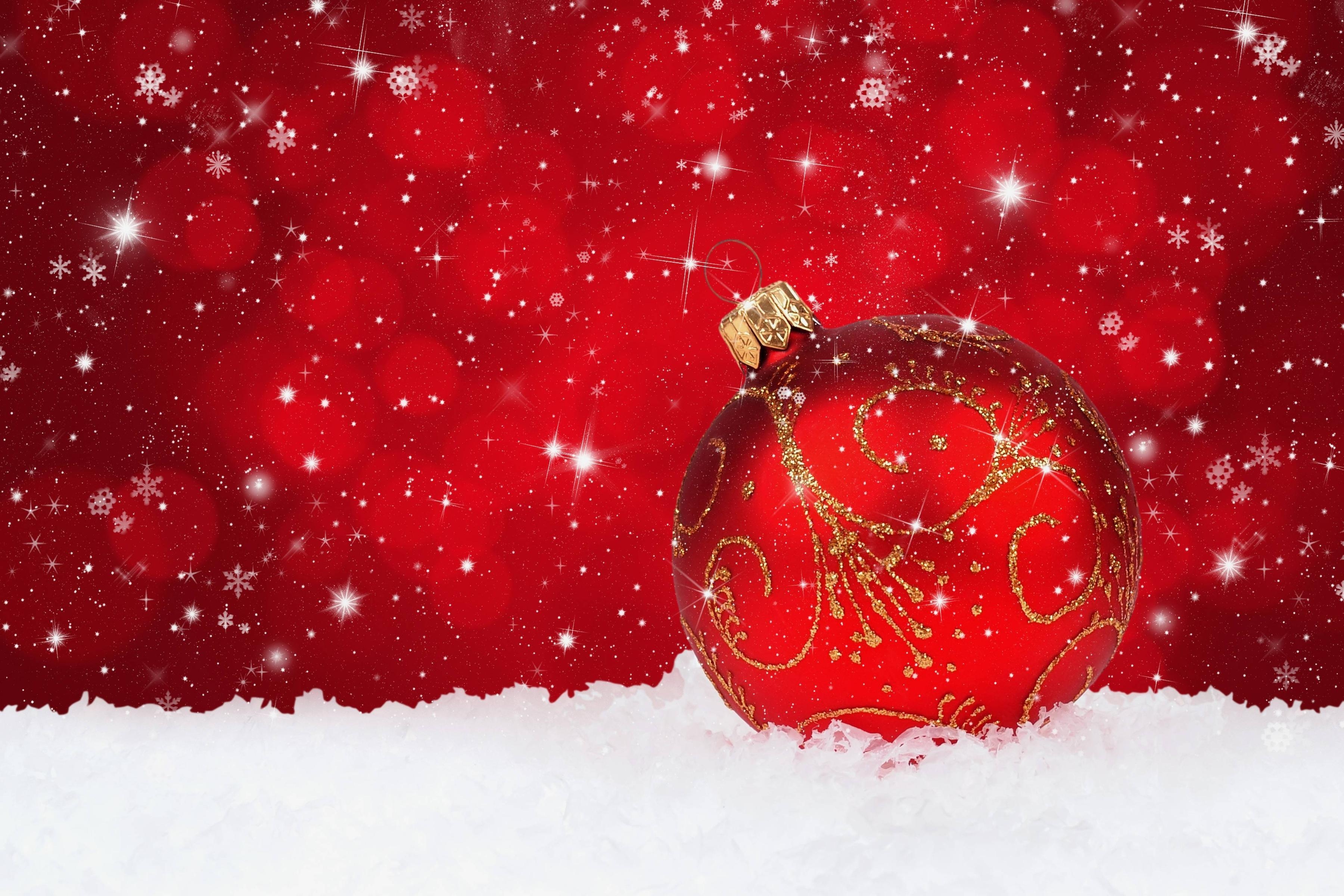 3600x2400 Red Christmas Background, Desktop