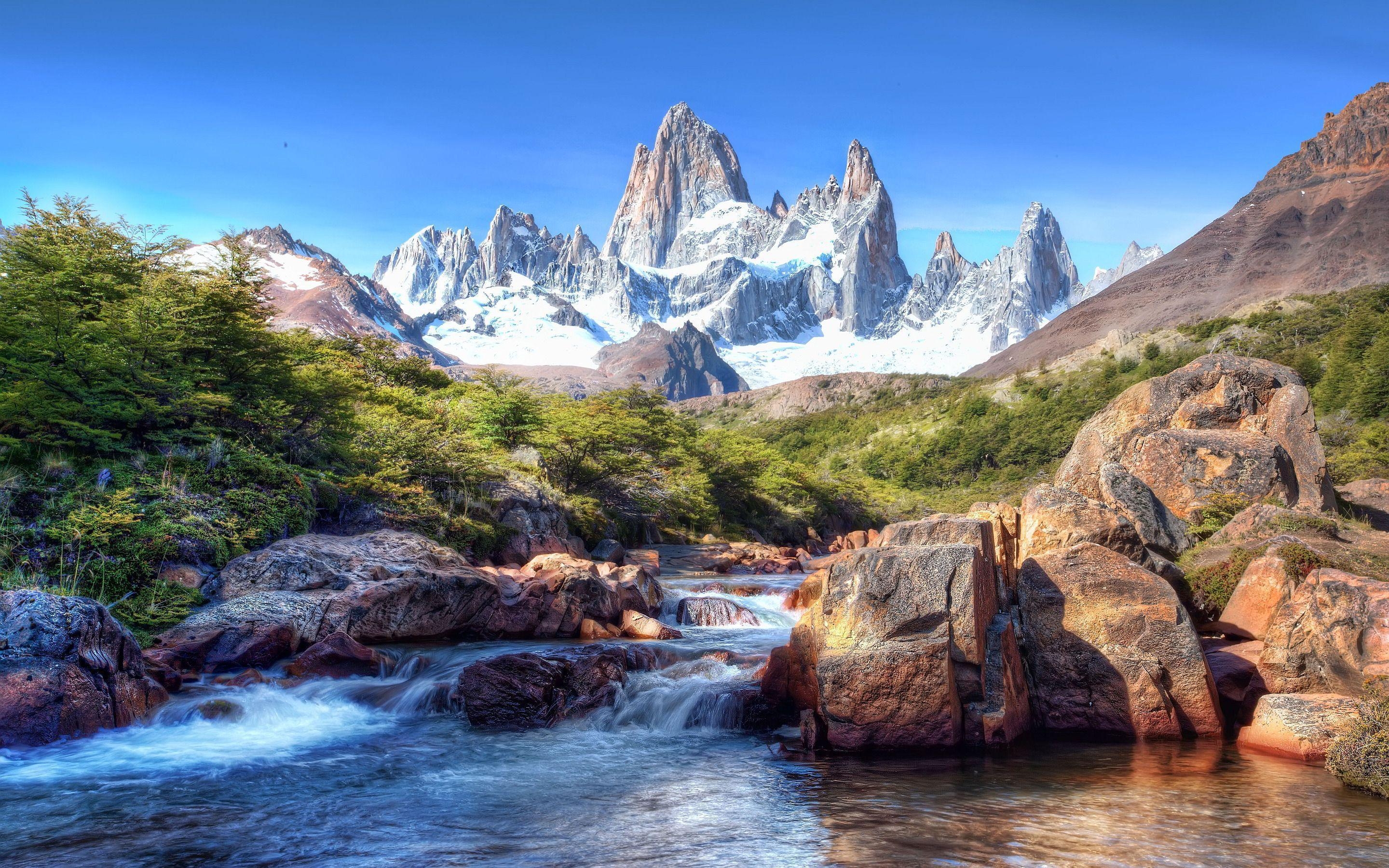 2880x1800 Mountain river patagonia Wallpaper, Desktop