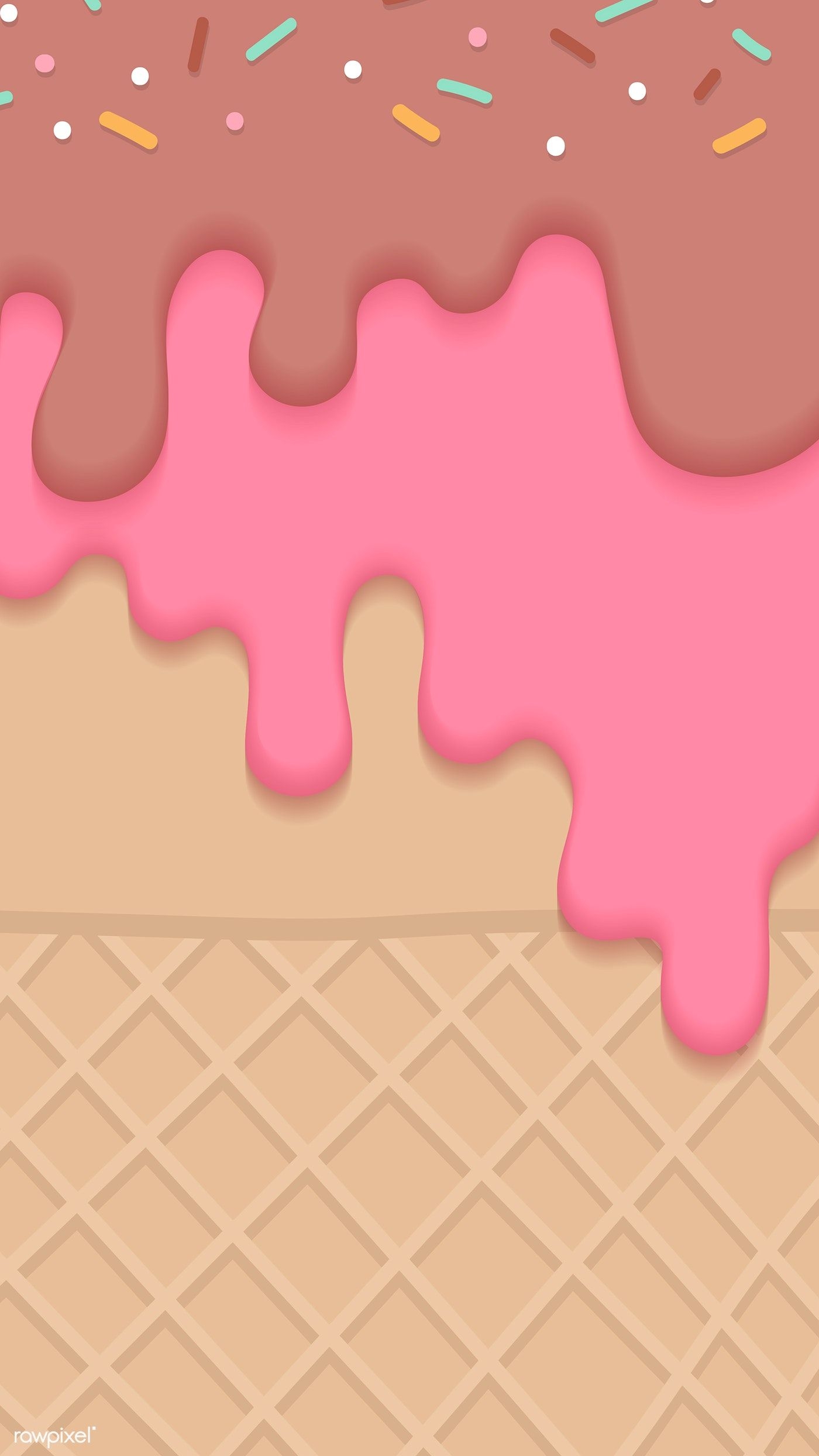 1400x2490 Download premium vector of Waffles with chocolate strawberry mobile phone. Pink wallpaper iphone, Glitter phone wallpaper, Cute patterns wallpaper, Phone