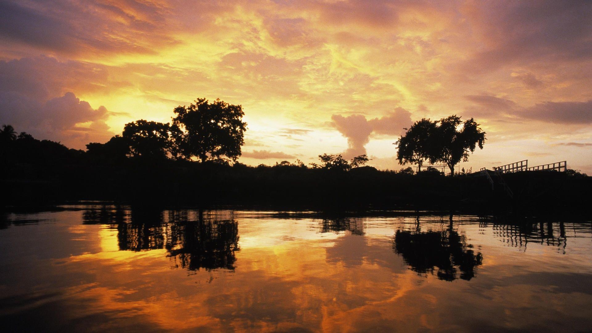 1920x1080 Download Background Sunset, Guyana Cool, Desktop