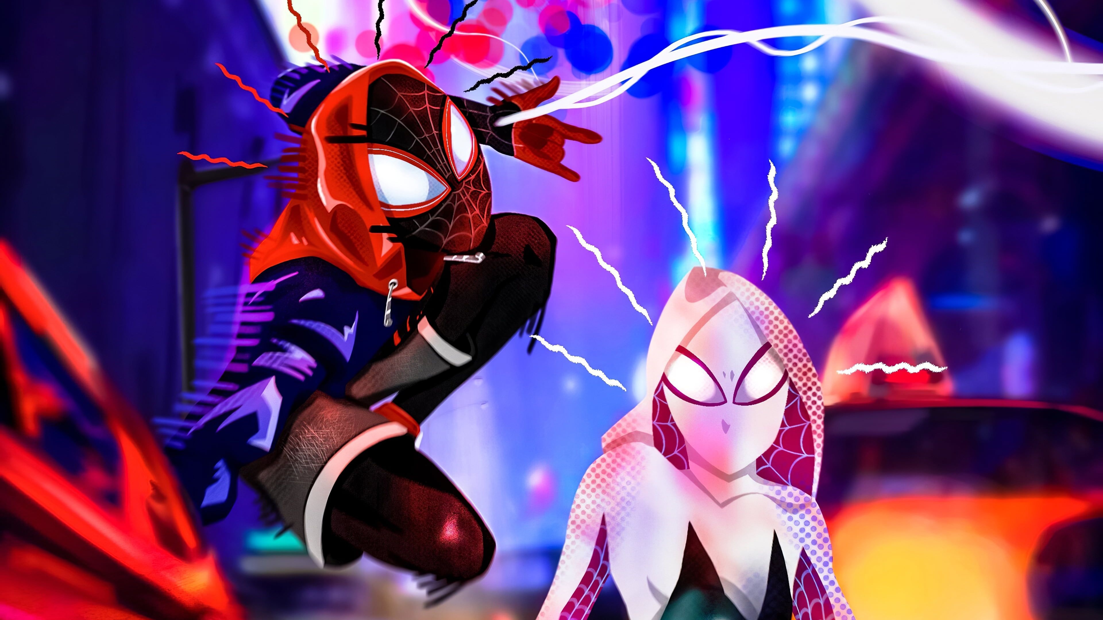 3840x2160 Movie Spider Man: Into The Spider Verse Gwen Stacy Marvel Comics Miles Morales #Spider Man K #wallpaper #hdwa. Marvel Comics Wallpaper, Spiderman, Spider Verse, Desktop