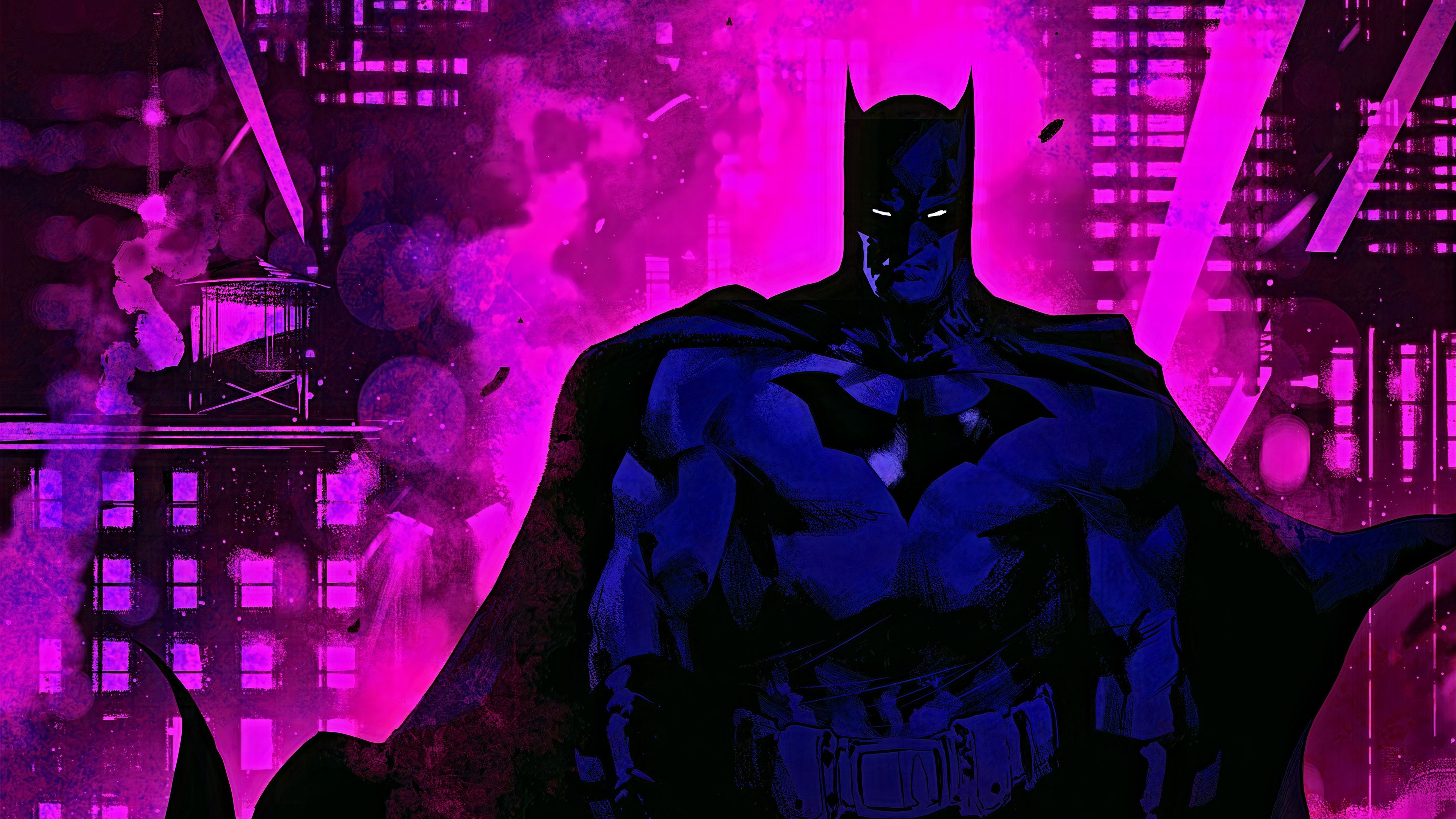 3840x2160 Batman Purple Theme, HD Superheroes, 4k Wallpaper, Image, Background, Photo and Picture, Desktop