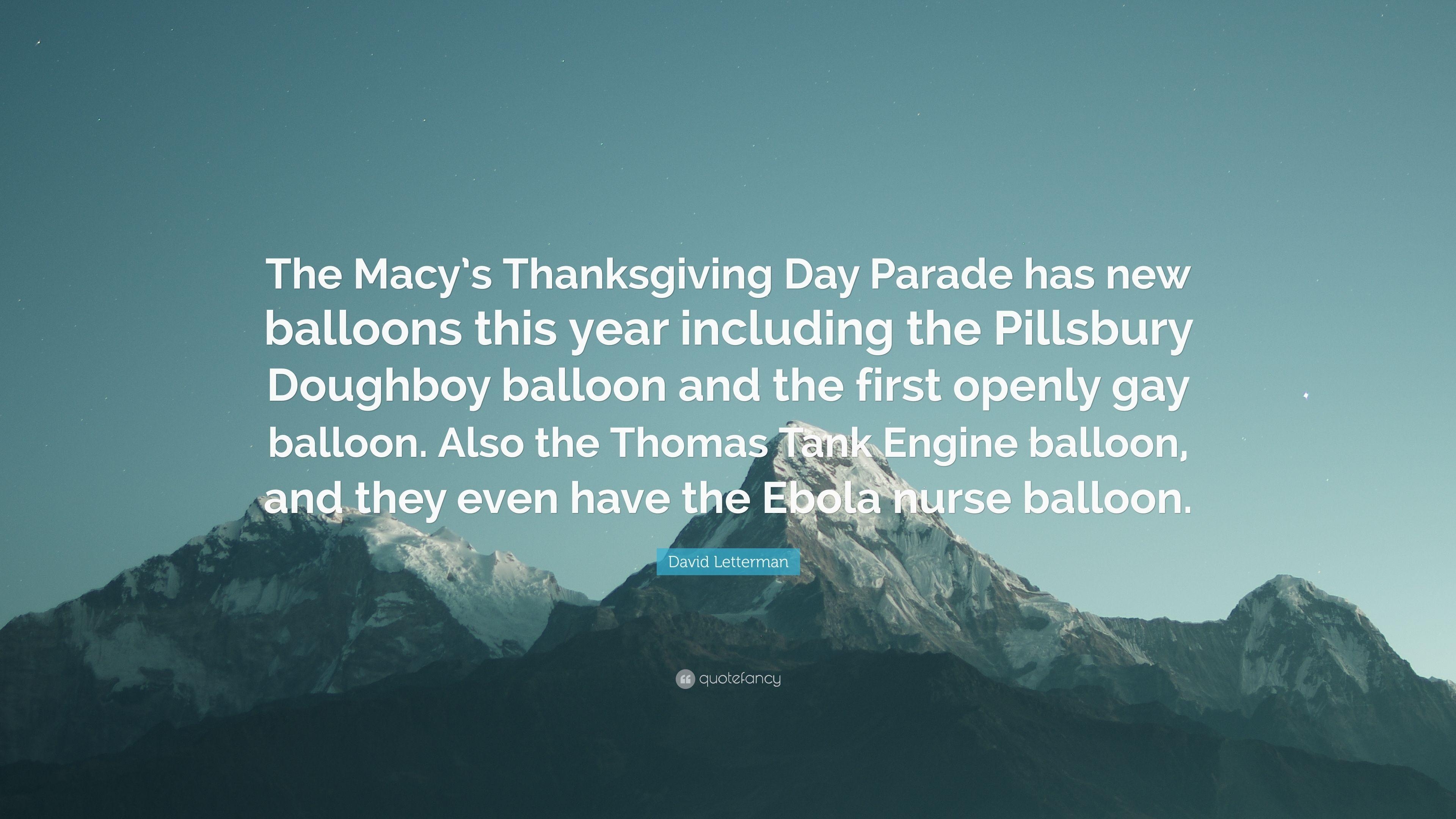 3840x2160 David Letterman Quote: “The Macy's Thanksgiving Day Parade has new, Desktop