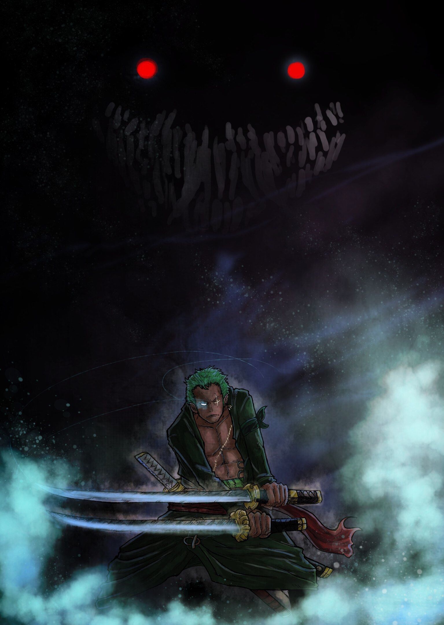 1540x2160 Roronoa Zoro, Phone