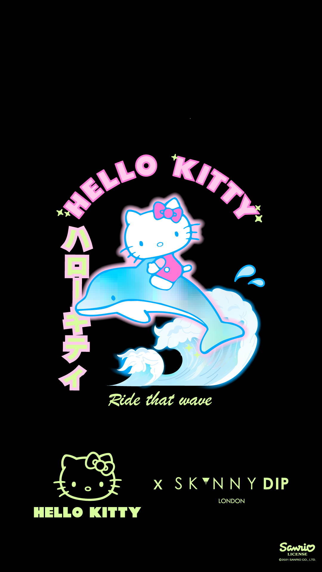 1080x1920 Hello Kitty x Skinnydip Phone Wallpaper, Phone