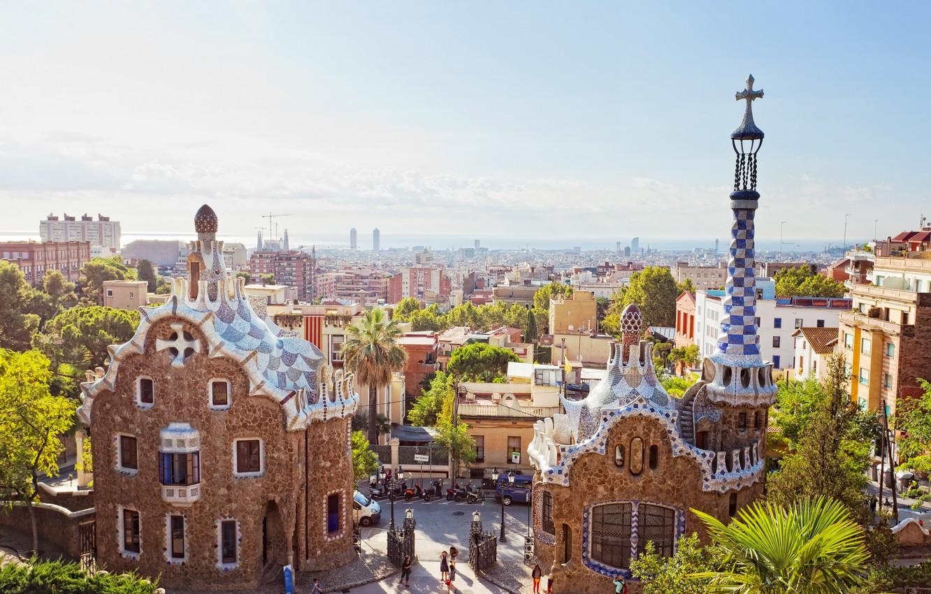 1340x850 Wallpaper the city, blur, Spain, Barcelona, bokeh, Barcelona, Spain, Desktop