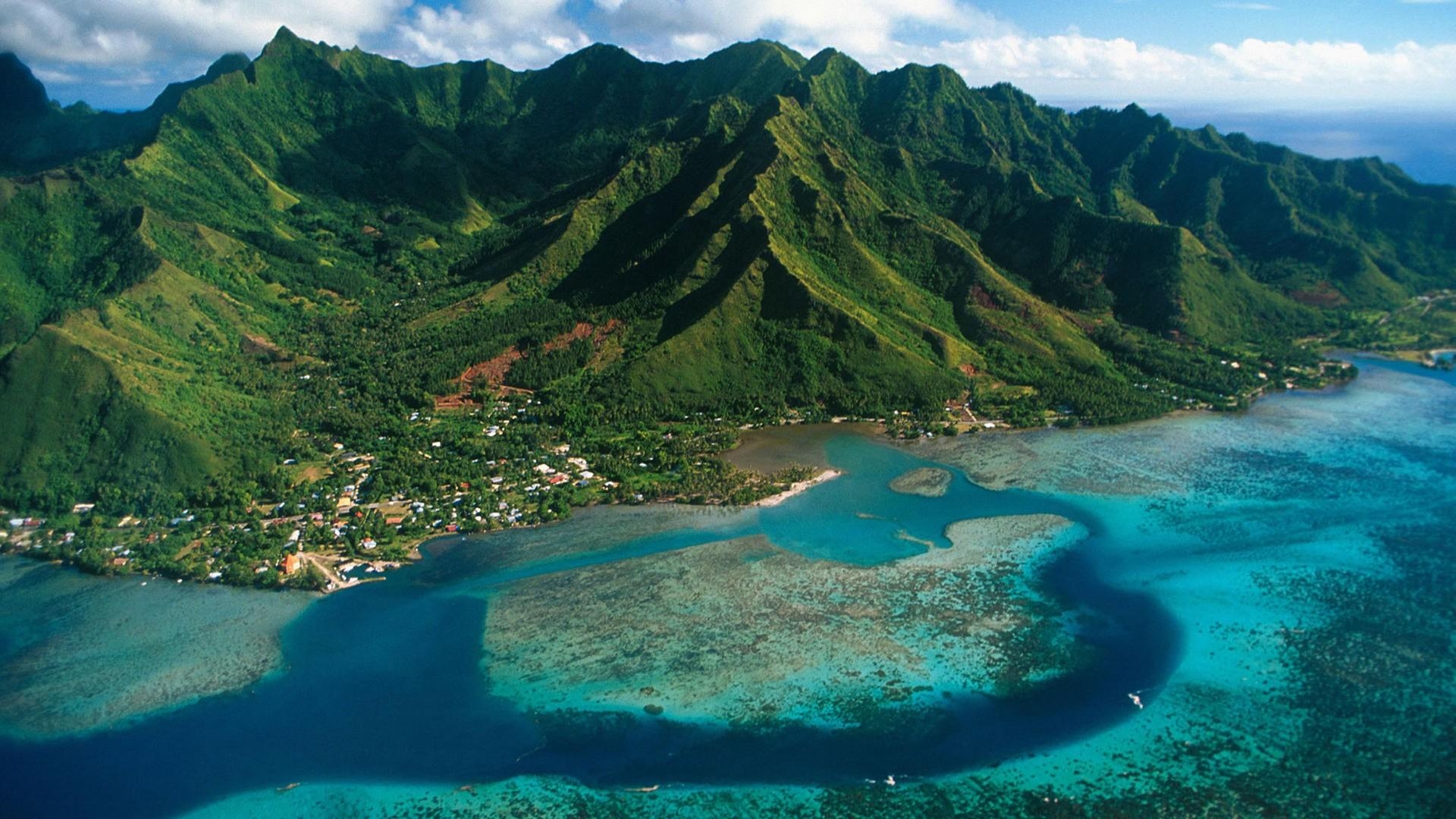 1920x1080 Wallpaper, aerial, island, french, polynesia, moorea, travel, Desktop