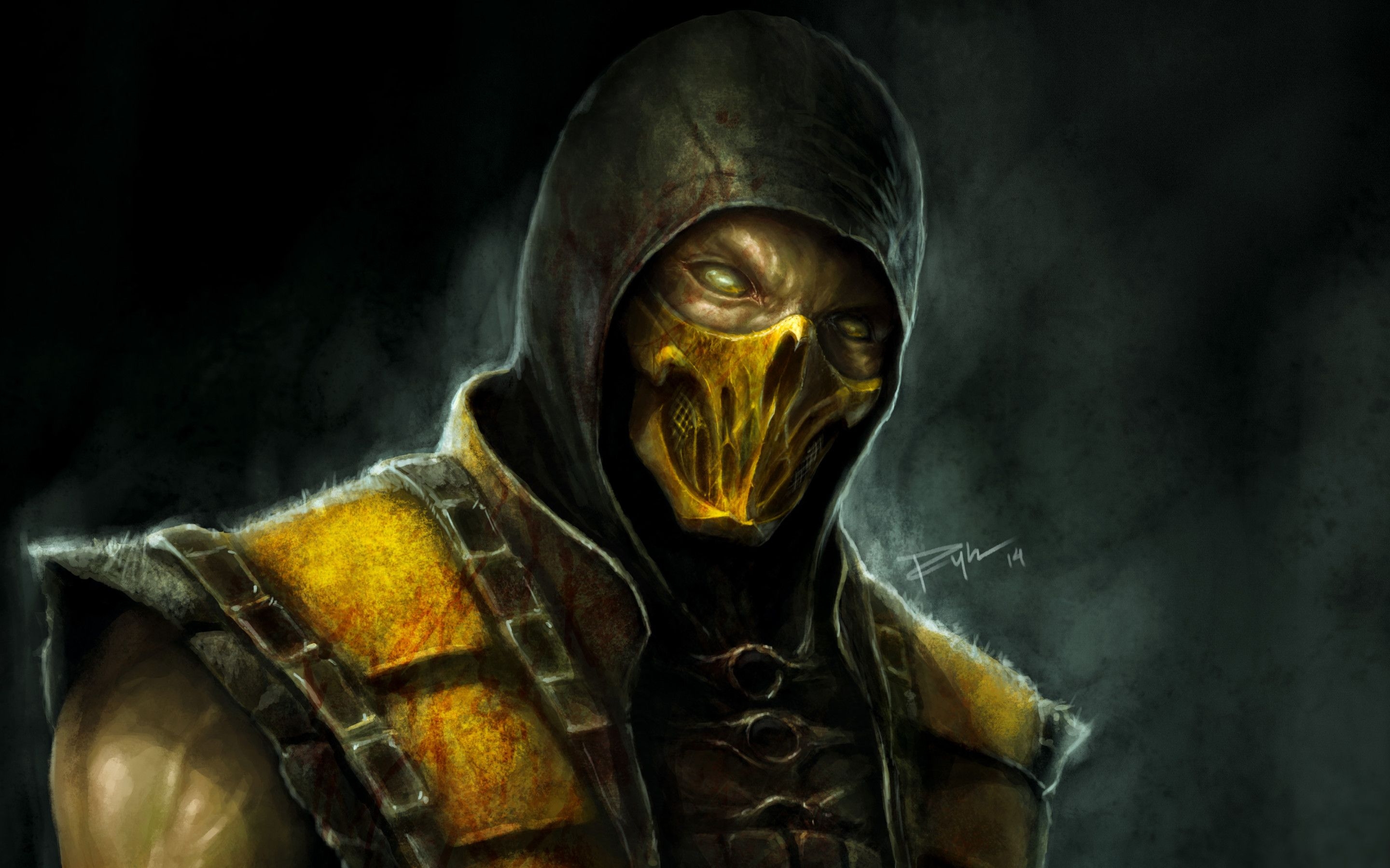 2880x1800 Scorpion Mortal Kombat X 4k Artwork Macbook Pro Retina, Desktop