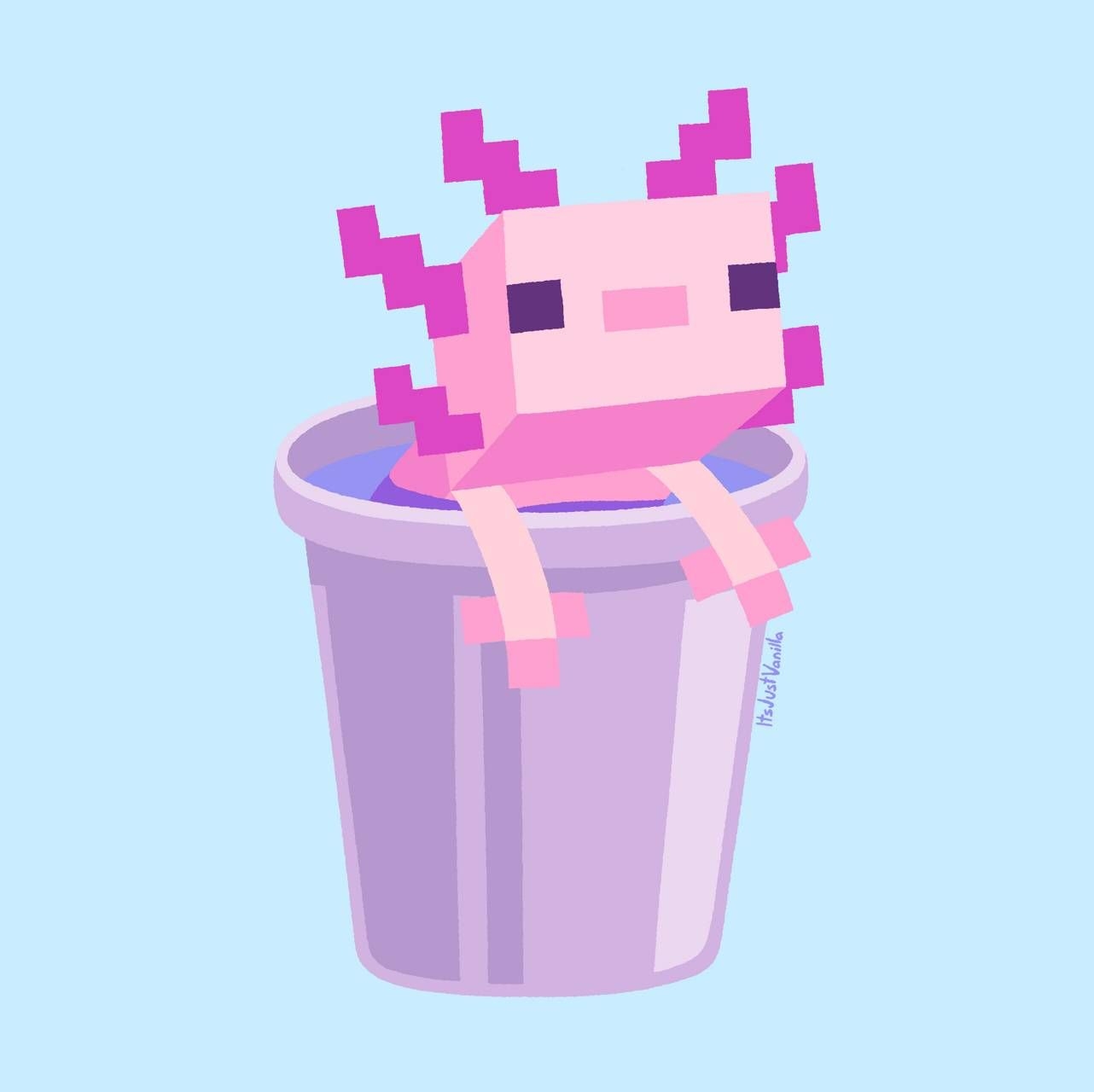 1290x1280 Cute Axolotl wallpaper, Desktop