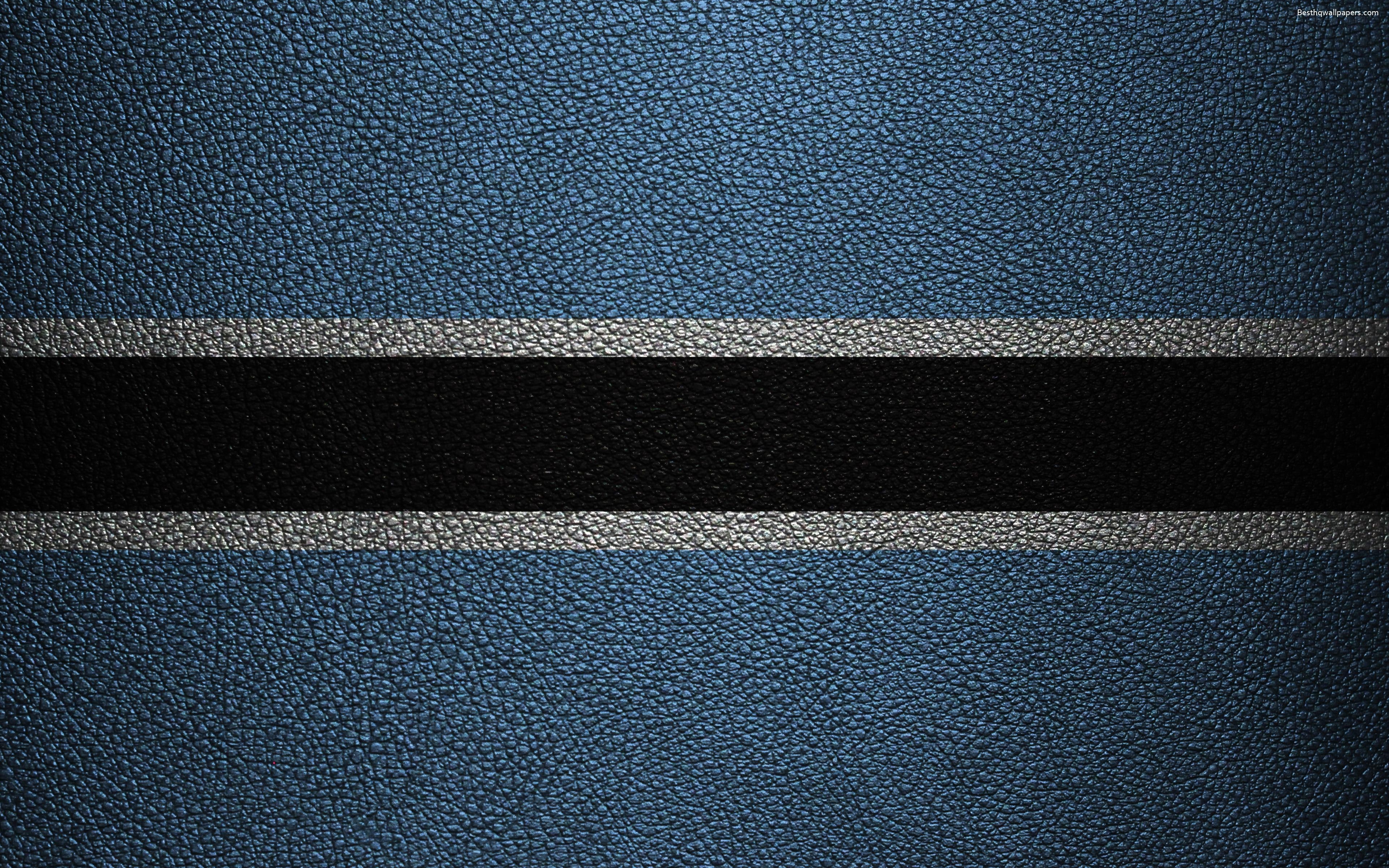 3840x2400 Download wallpaper Flag of Botswana, leather texture, 4k, Botswana, Desktop