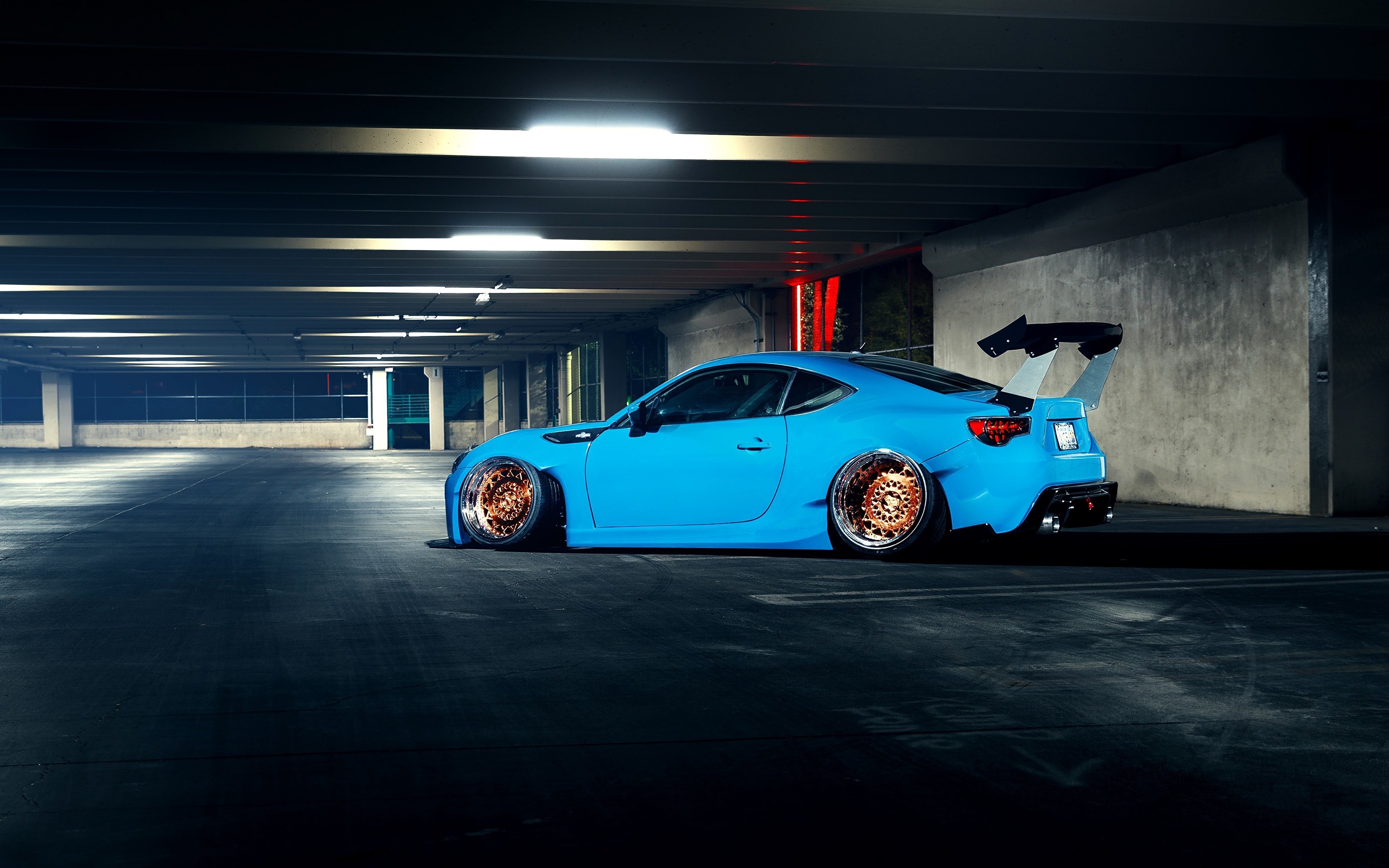 3840x2400 Wallpaper Subaru BRZ Stance Light Blue Cars, Desktop