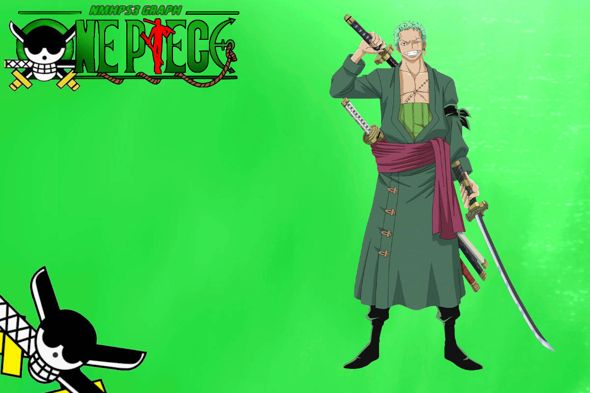 1200x800 Download One Piece Zoro In Light Green Wallpaper, Desktop