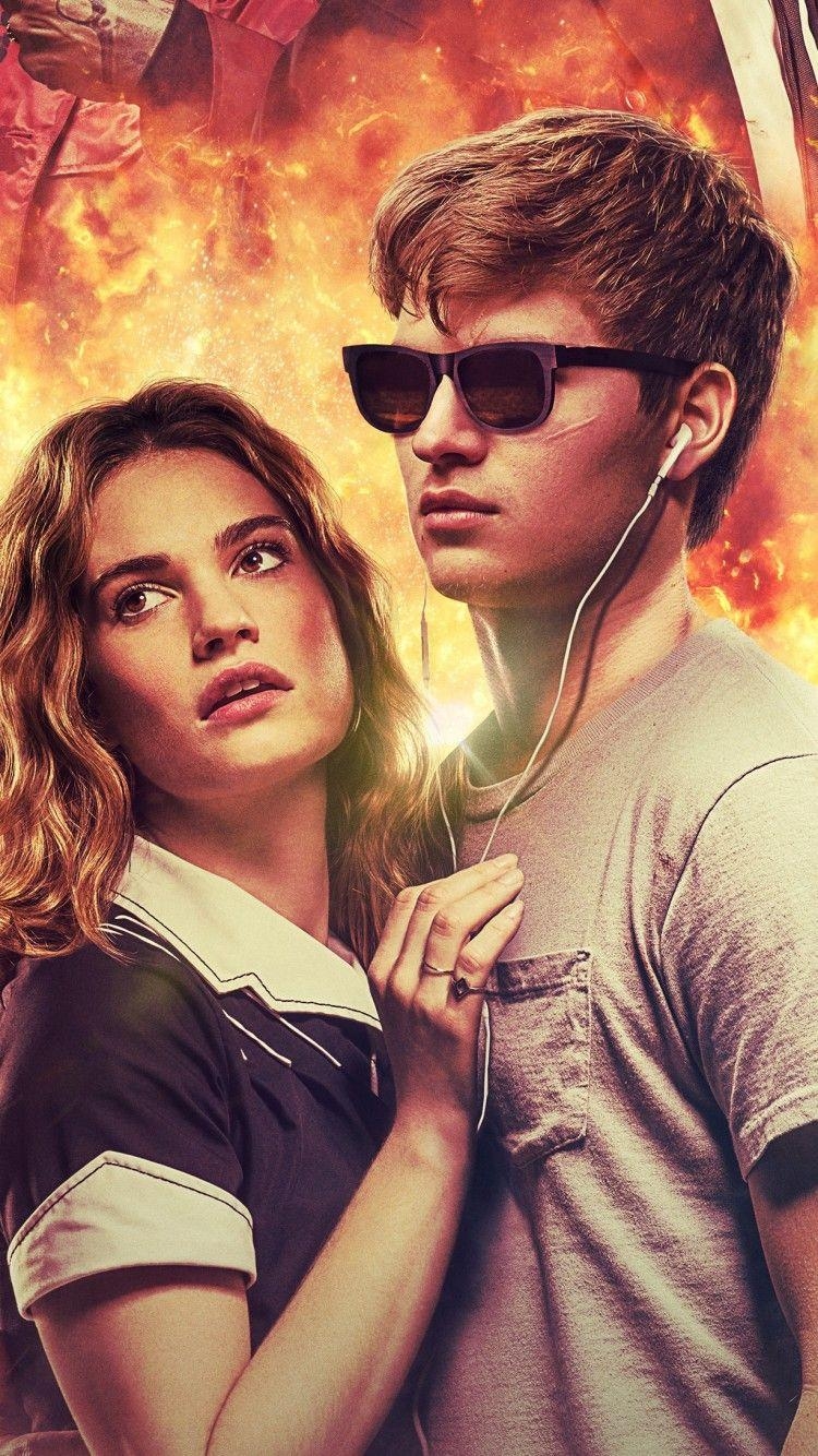 750x1340 Download  Baby Driver, Ansel Elgort, Lily James Wallpaper, Phone