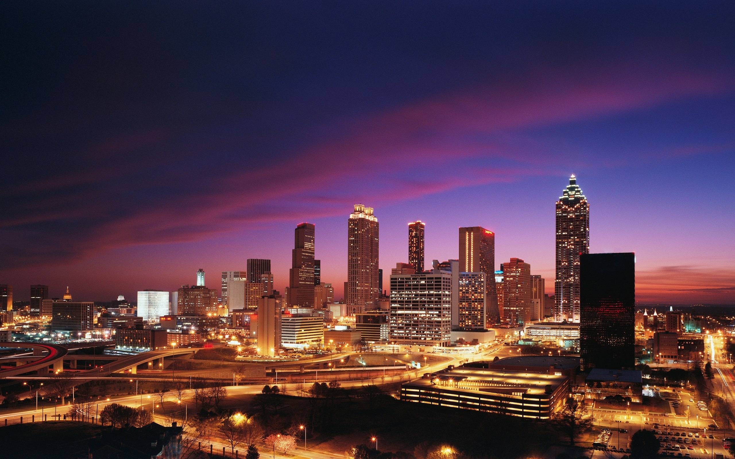 2560x1600 HD Atlanta Skyline Wallpaper, Desktop