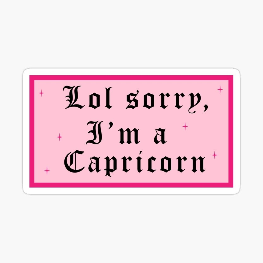 1000x1000 Capricorn zodiac sign sticker cute pink capricorn sticker. Capricorn girl, Capricorn, Zodiac capricorn, Phone