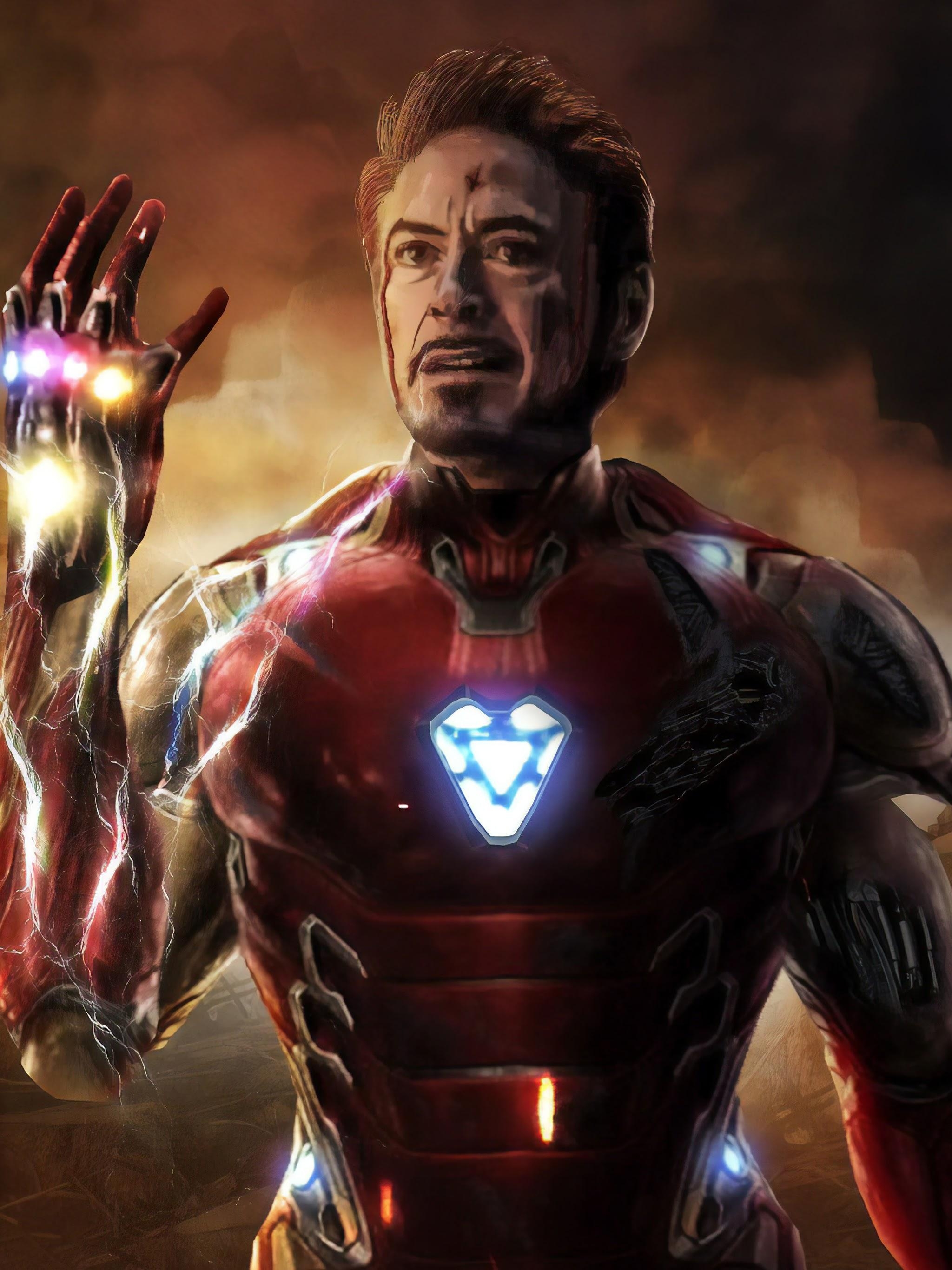 2050x2740 Avengers: Endgame Iron Man Tony Stark Infinity Stones 8K, Phone