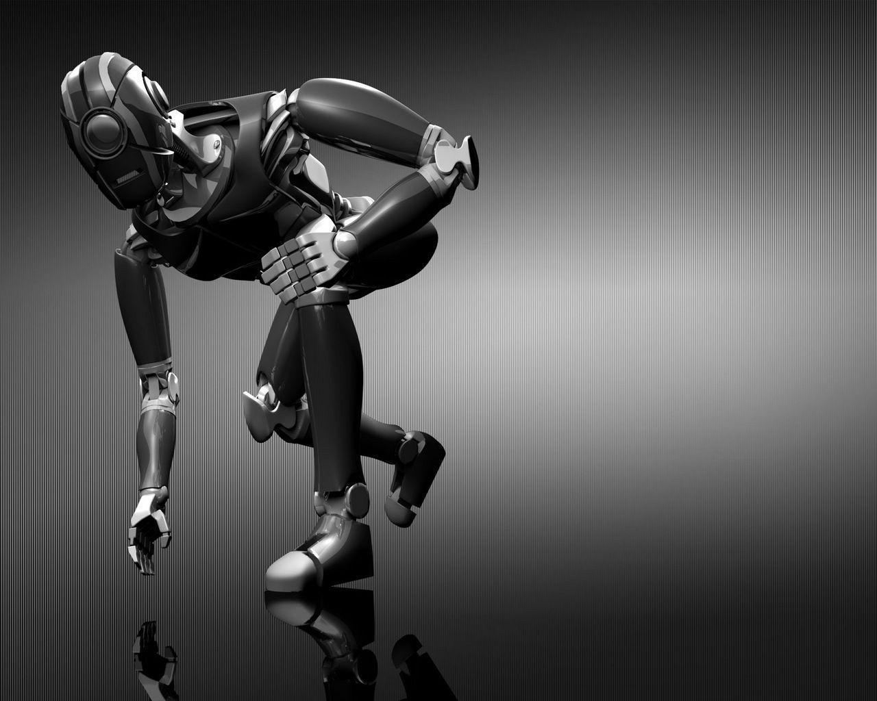 1280x1030 Robot Wallpaper Abstract 3D, Desktop