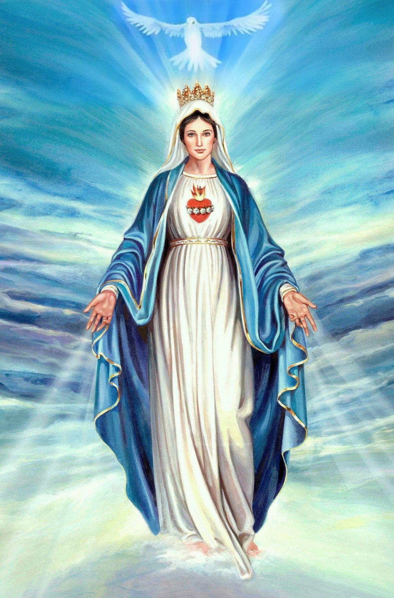 1270x1920 Blessed Virgin Mary Wallpaper, Phone