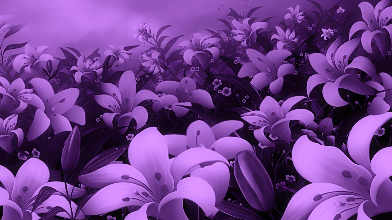 1370x770 Pretty Purple Flower Wallpaper, Desktop