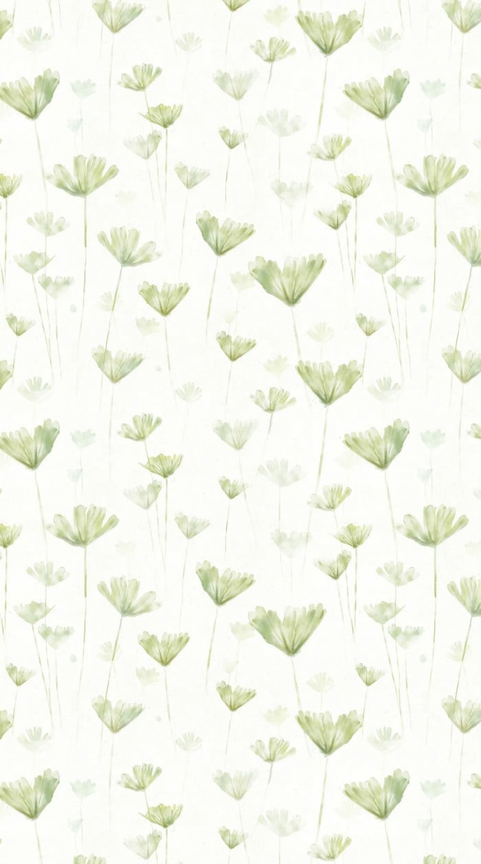 700x1260 Cute Spring Wallpaper for Phone & iPhone, Watercolour Sage Green Leaf Wallpaper, Phone